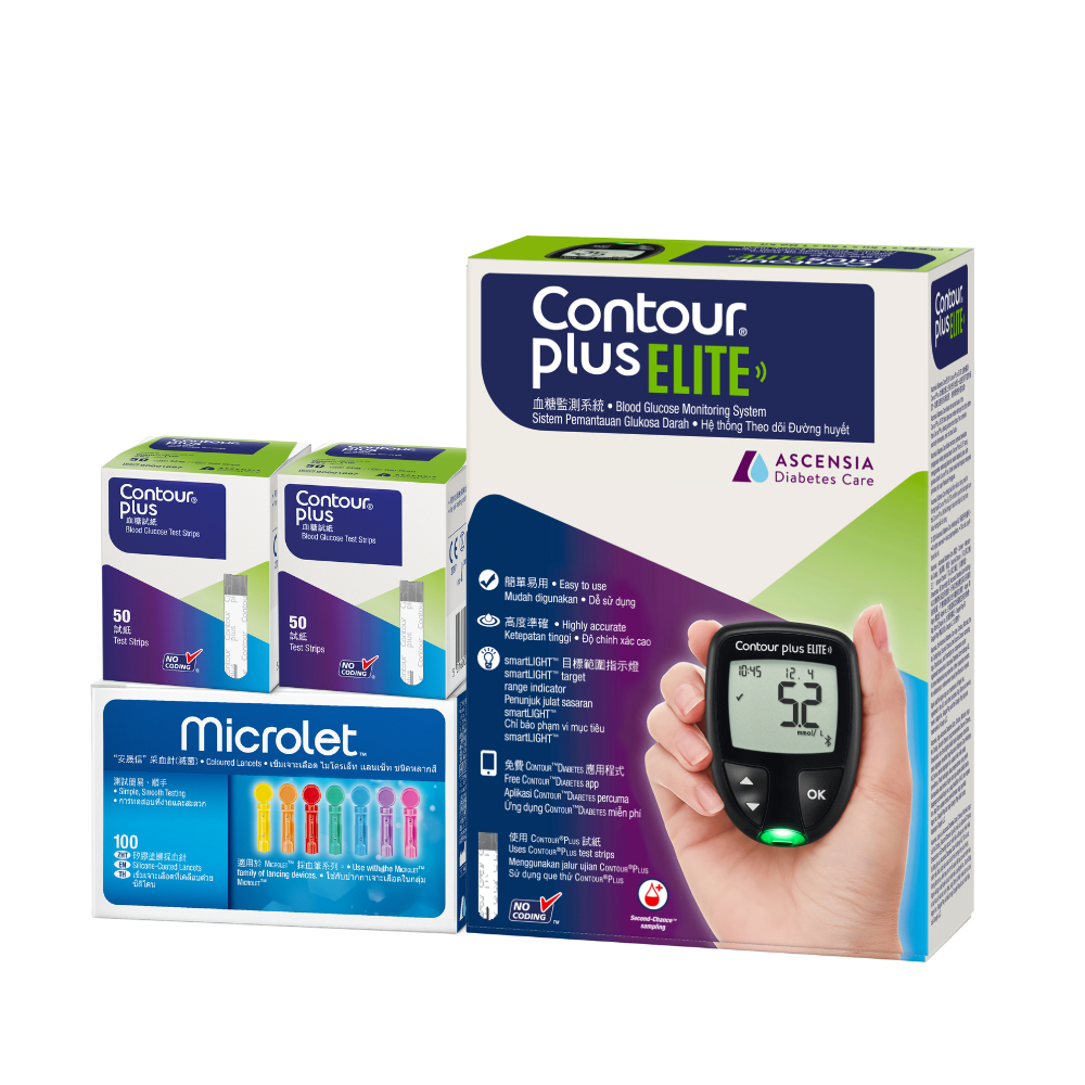 Contour Plus Elite Self Monitoring Blood Glucose Meter Set