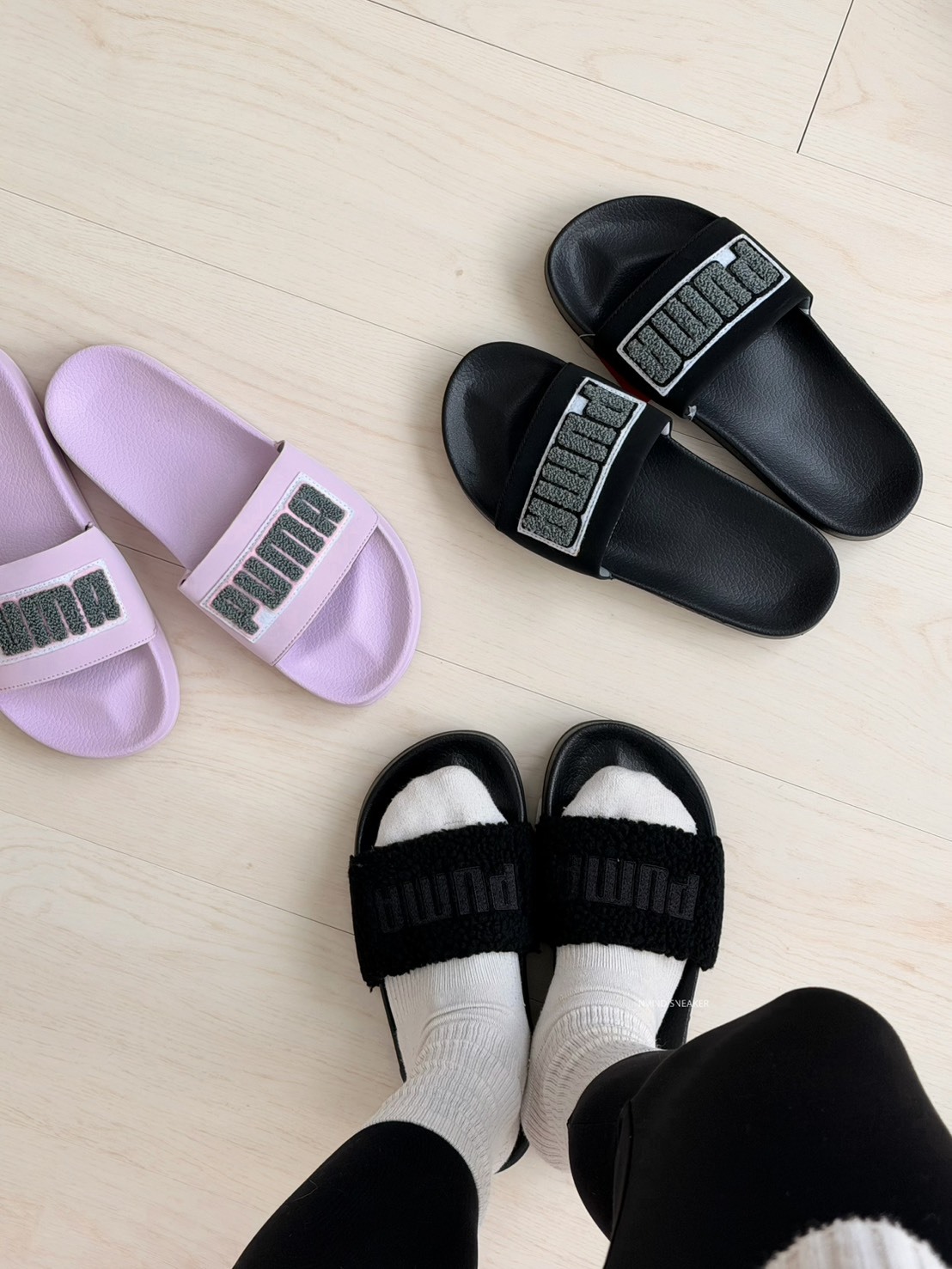 零碼-24cm-Puma 毛毛拖鞋 三色