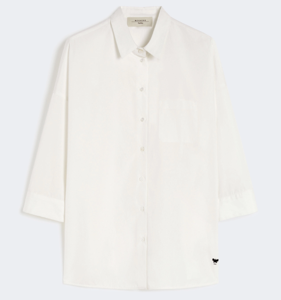 1LN0902-156 MAX MARA Weekend Flared poplin shirt - White #5116075106001 - GIRALDA (C-BR-E)