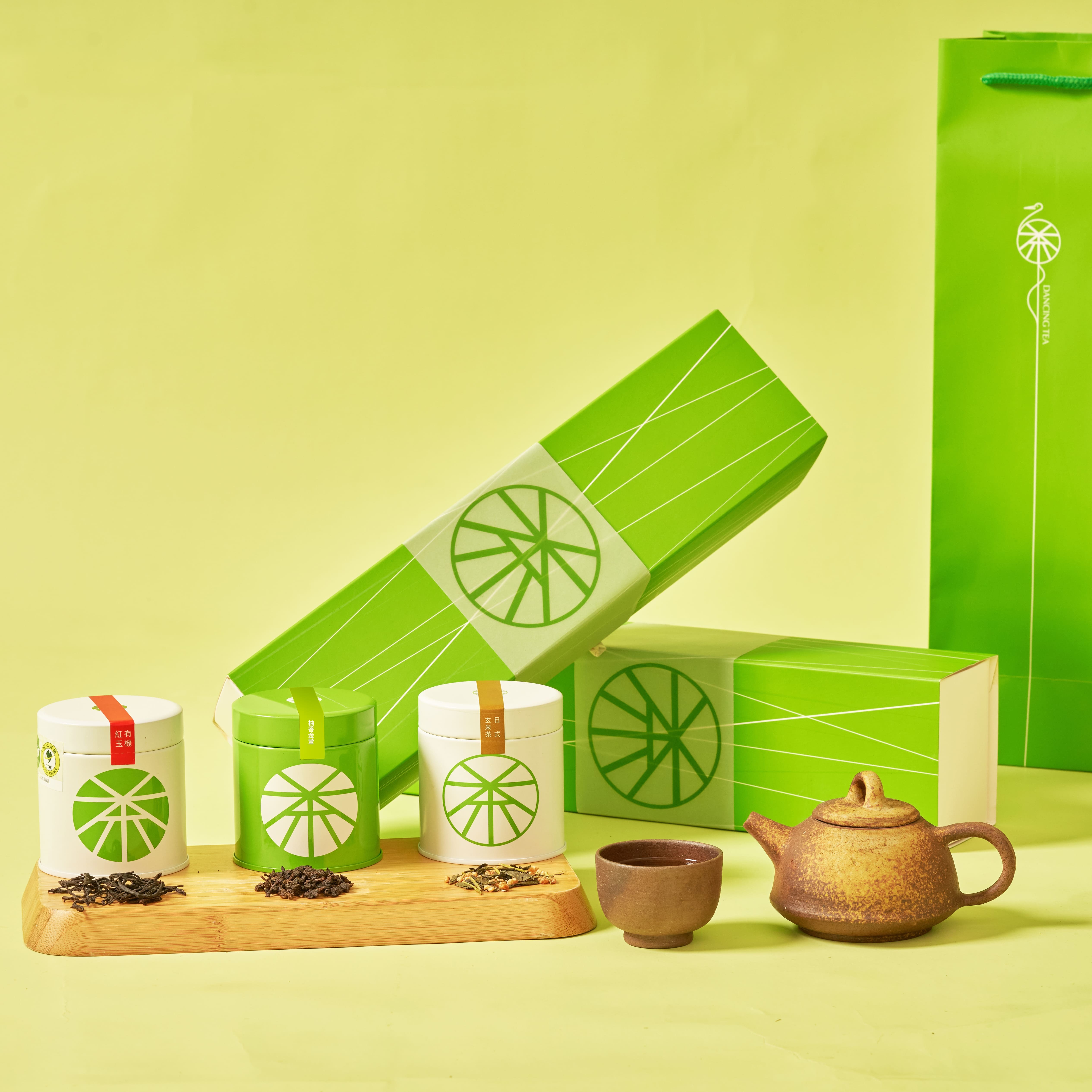 極品禮盒組(有機紅玉/柚香金萱/日式玄米茶)原片茶葉 三罐裝