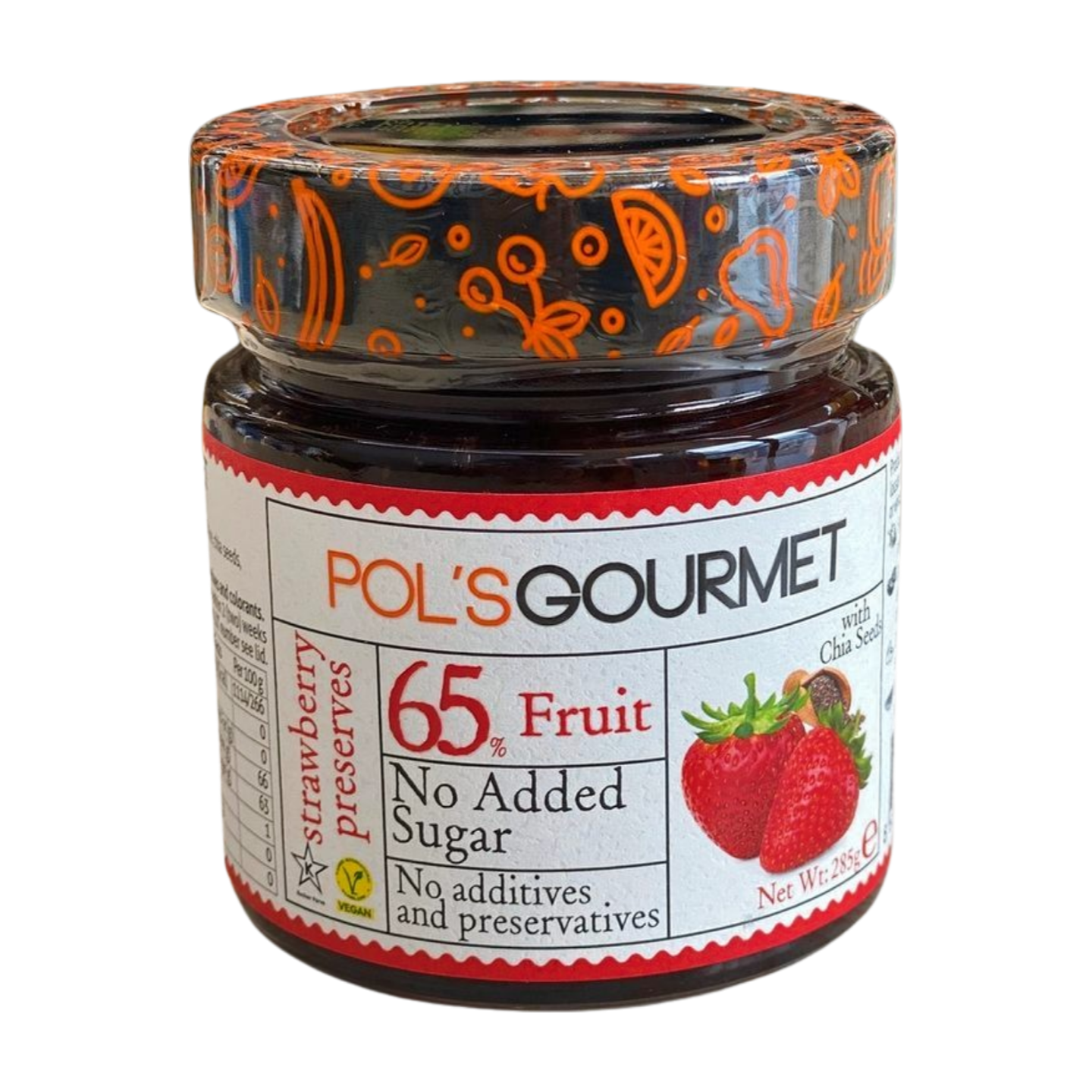 Pol strawberry preserves with chia seeds 285g (Best before 2027/4/28)