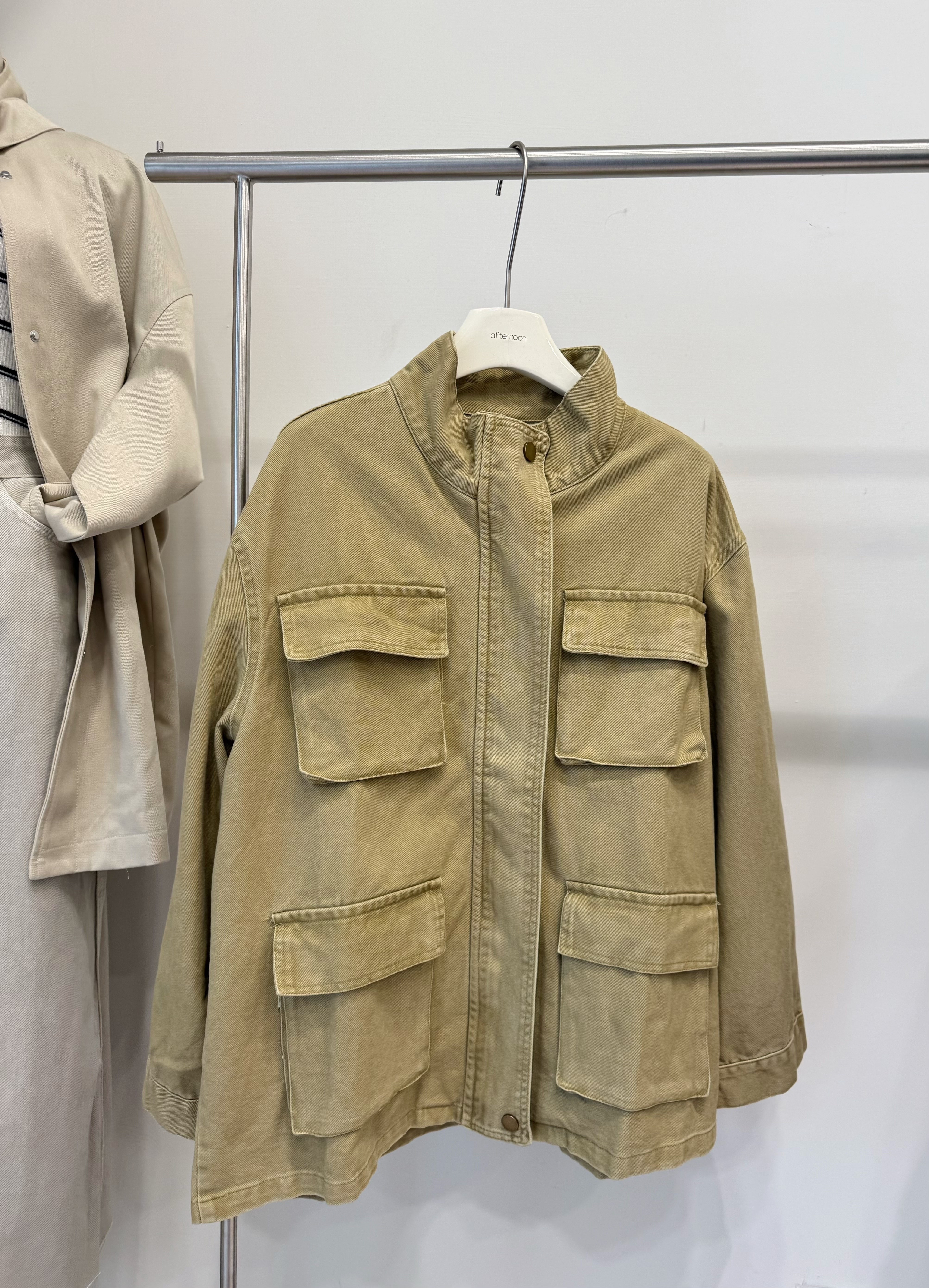 714 水洗多口袋外套