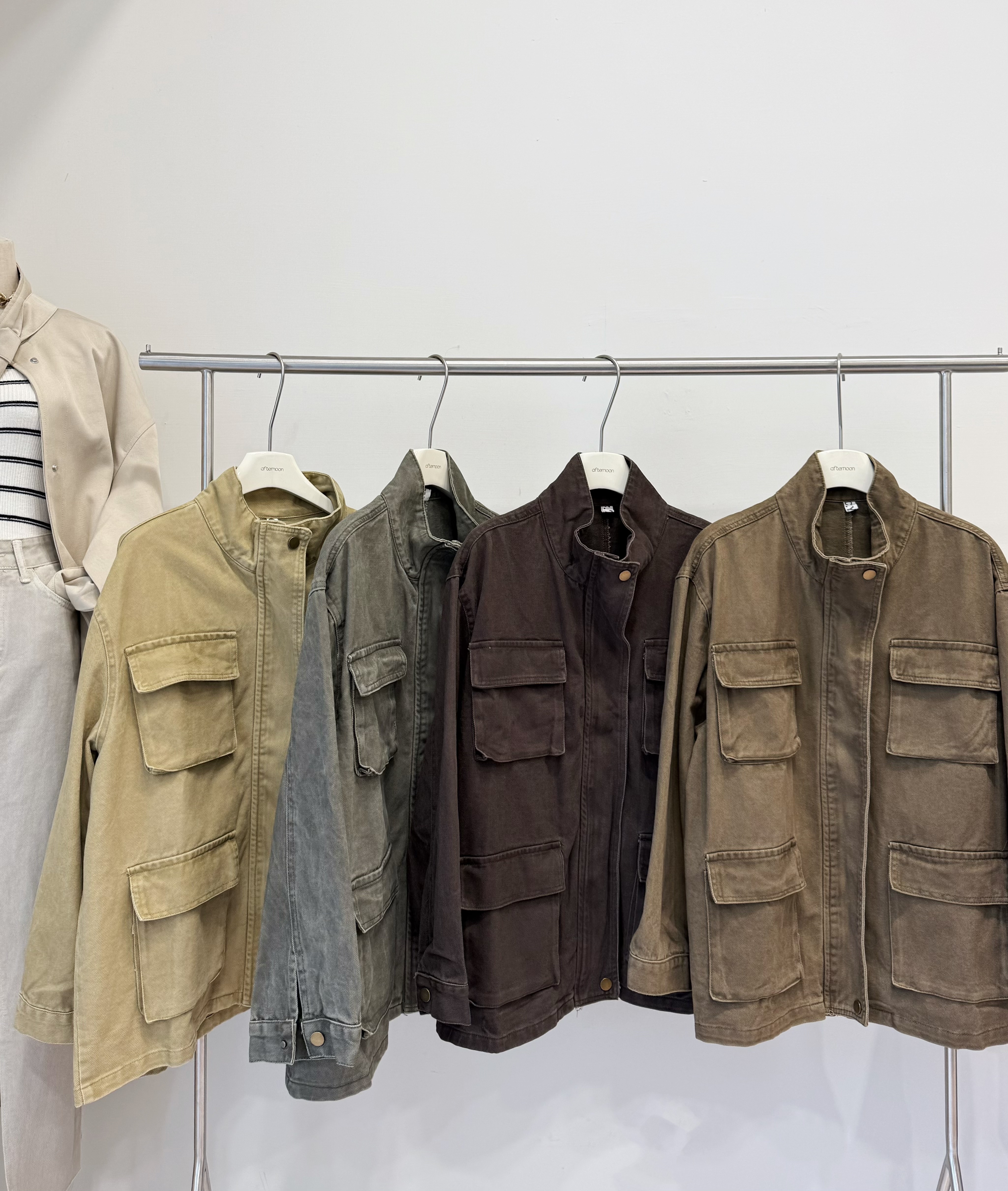 714 水洗多口袋外套