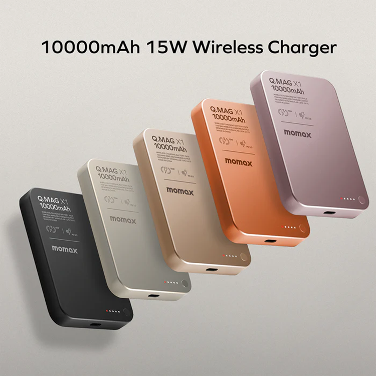 Momax Q.Mag X1 10000mAh 超薄磁吸流動電源 - 第二代 (CCC 認證)