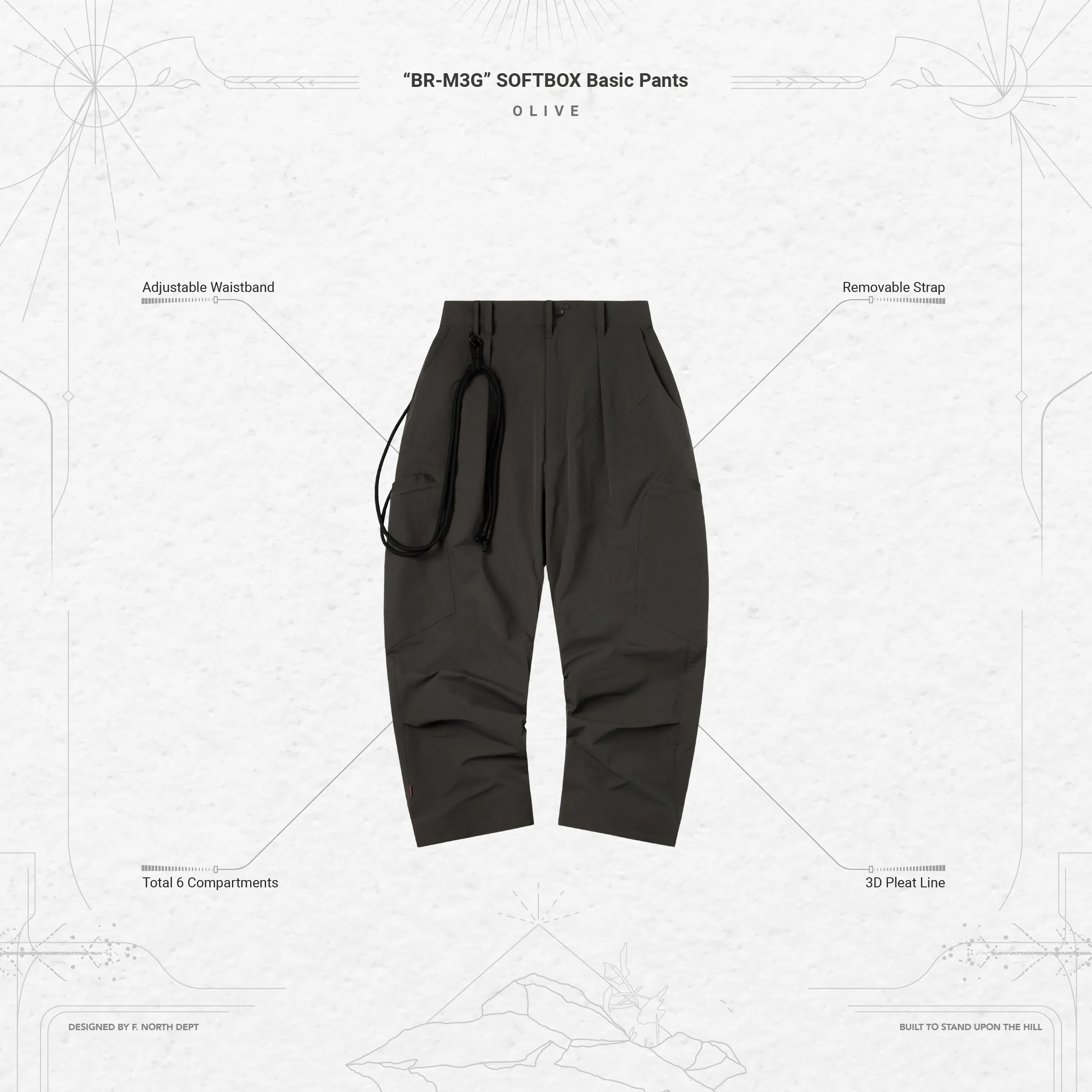 GOOPiMADE] “BR-M3G” SOFTBOX Basic Pants