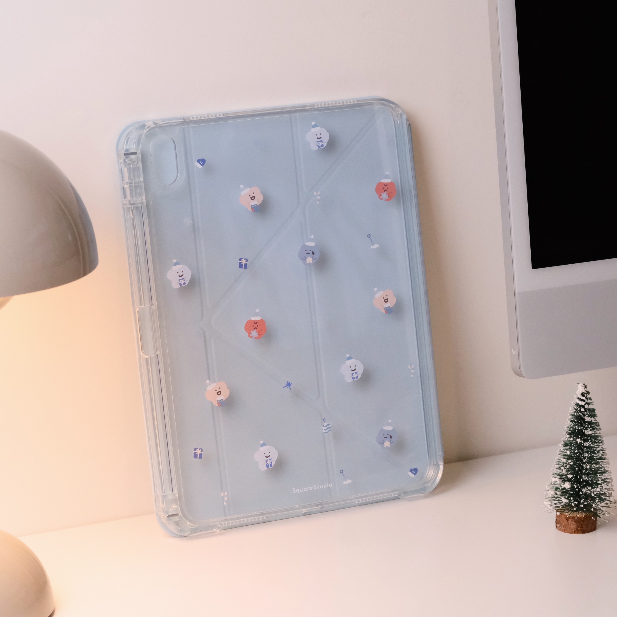 心情平板保護套 藍色聖誕