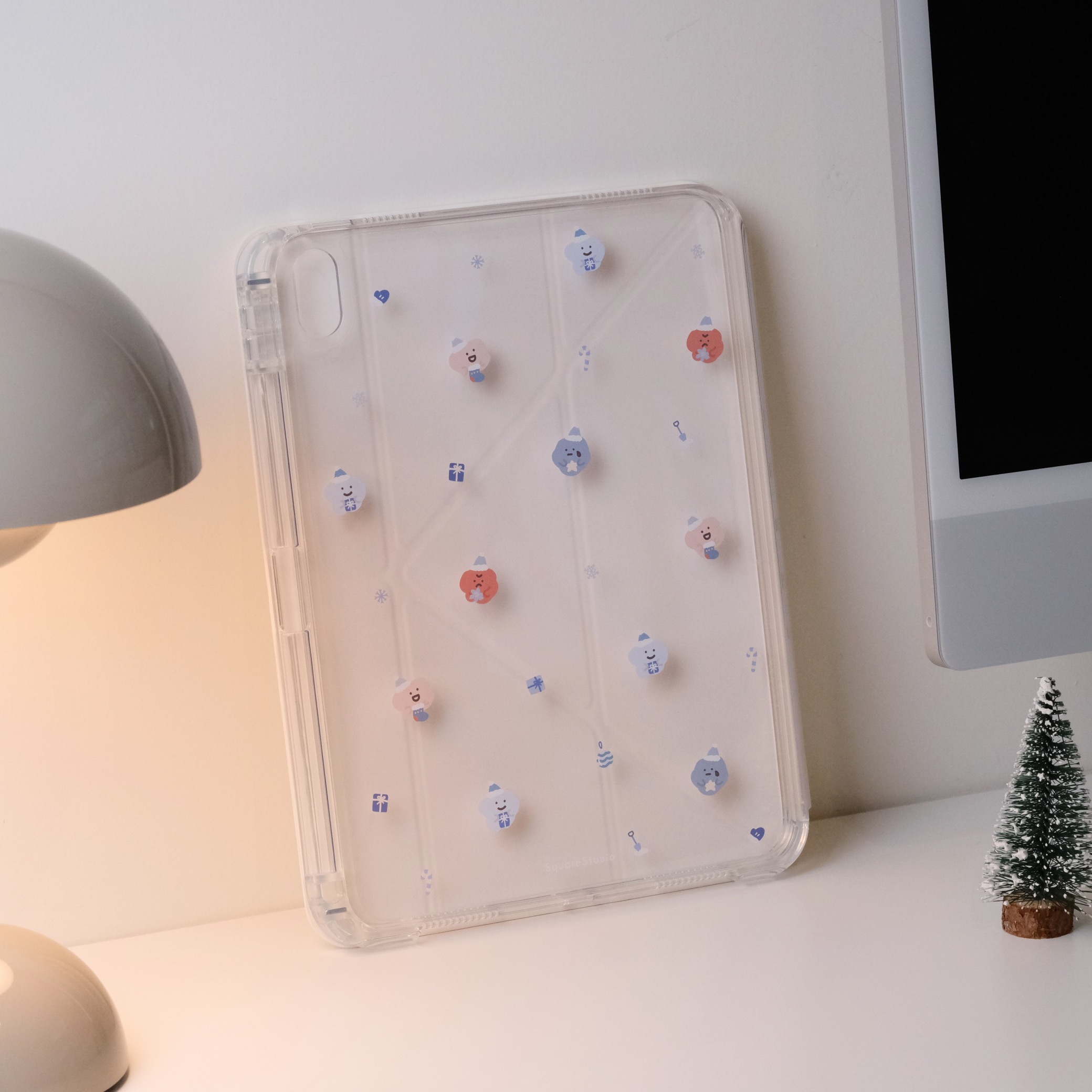 心情平板保護套 藍色聖誕