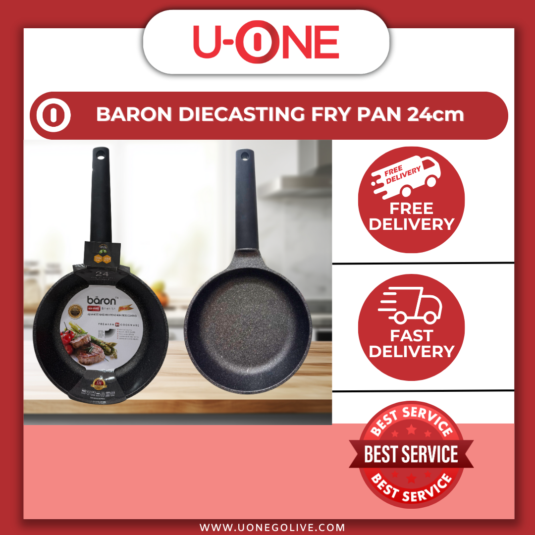 U-ONE | Korea | Baron | Kitchen Ware | Diecasting Fry Pan | 24cm | Cookware