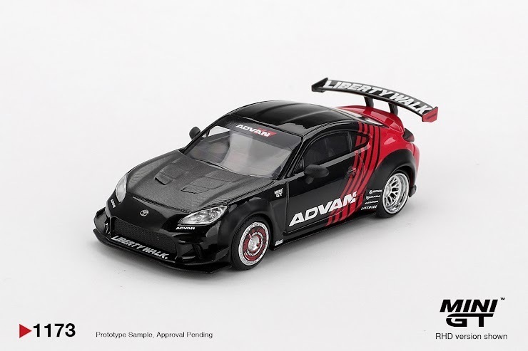 PO-$89 * MINI GT * 1:64 1173 Toyota GR86 LB★Nation Advan RHD