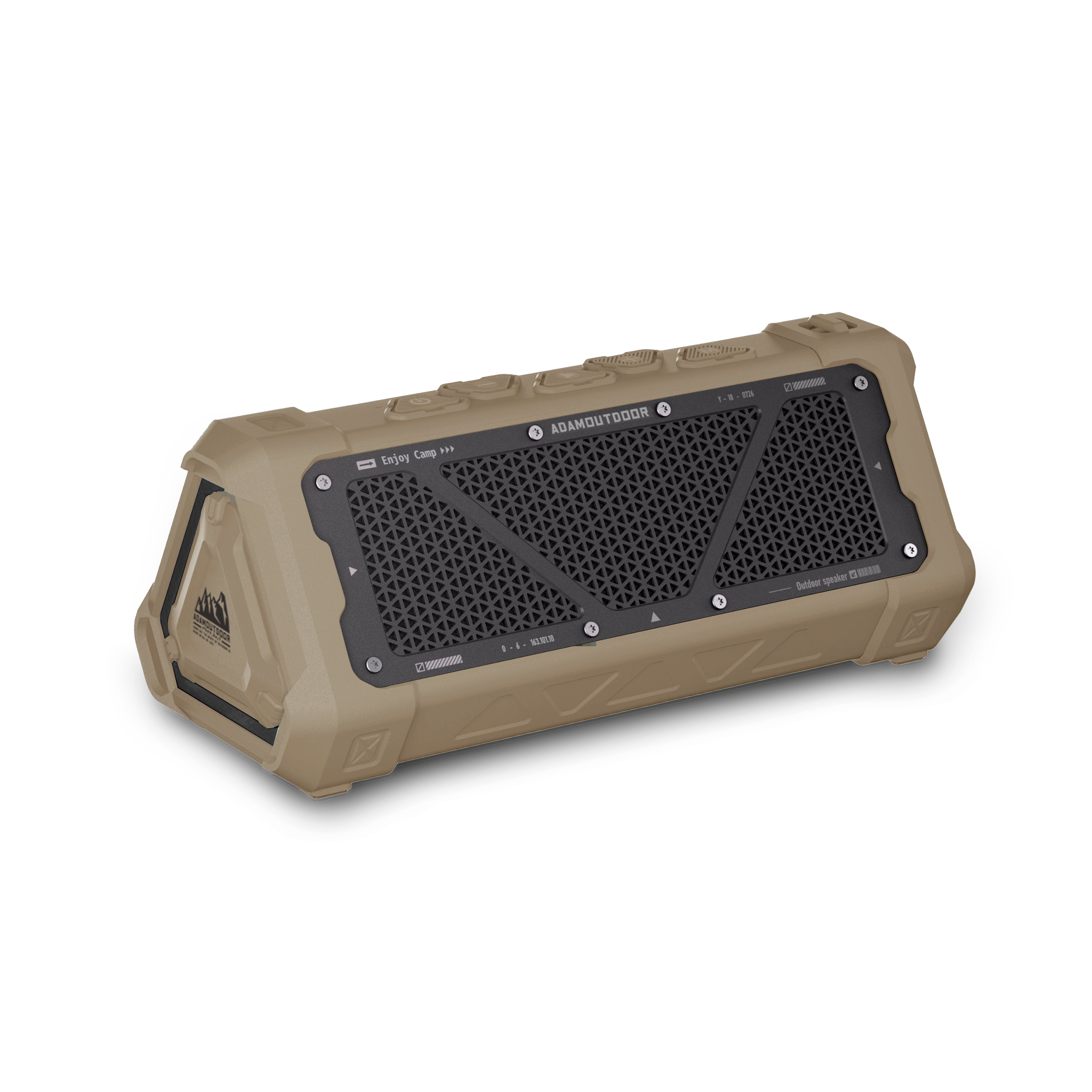 ADAMOUTDOOR｜戶外藍芽音箱 沙漠色 ( 可攜式 IPX5防潑水 無線藍牙喇叭 戶外喇叭)
