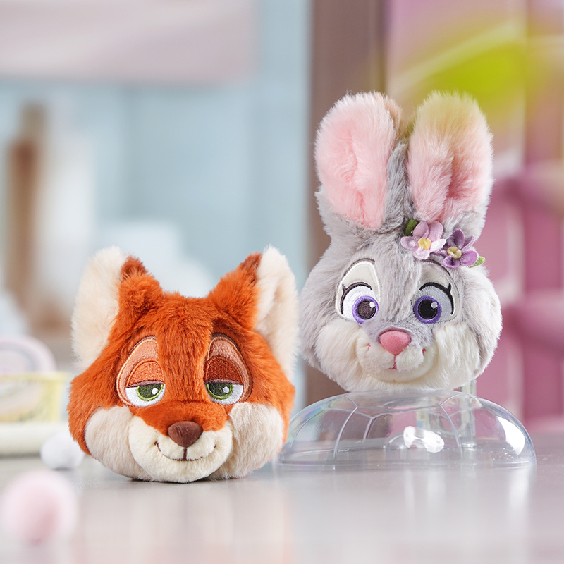 代購-<正版授權>POTDEMIEL x Disney 動物方程式 朱迪尼克 毛絨玩偶 背面鏡 掛飾 周邊