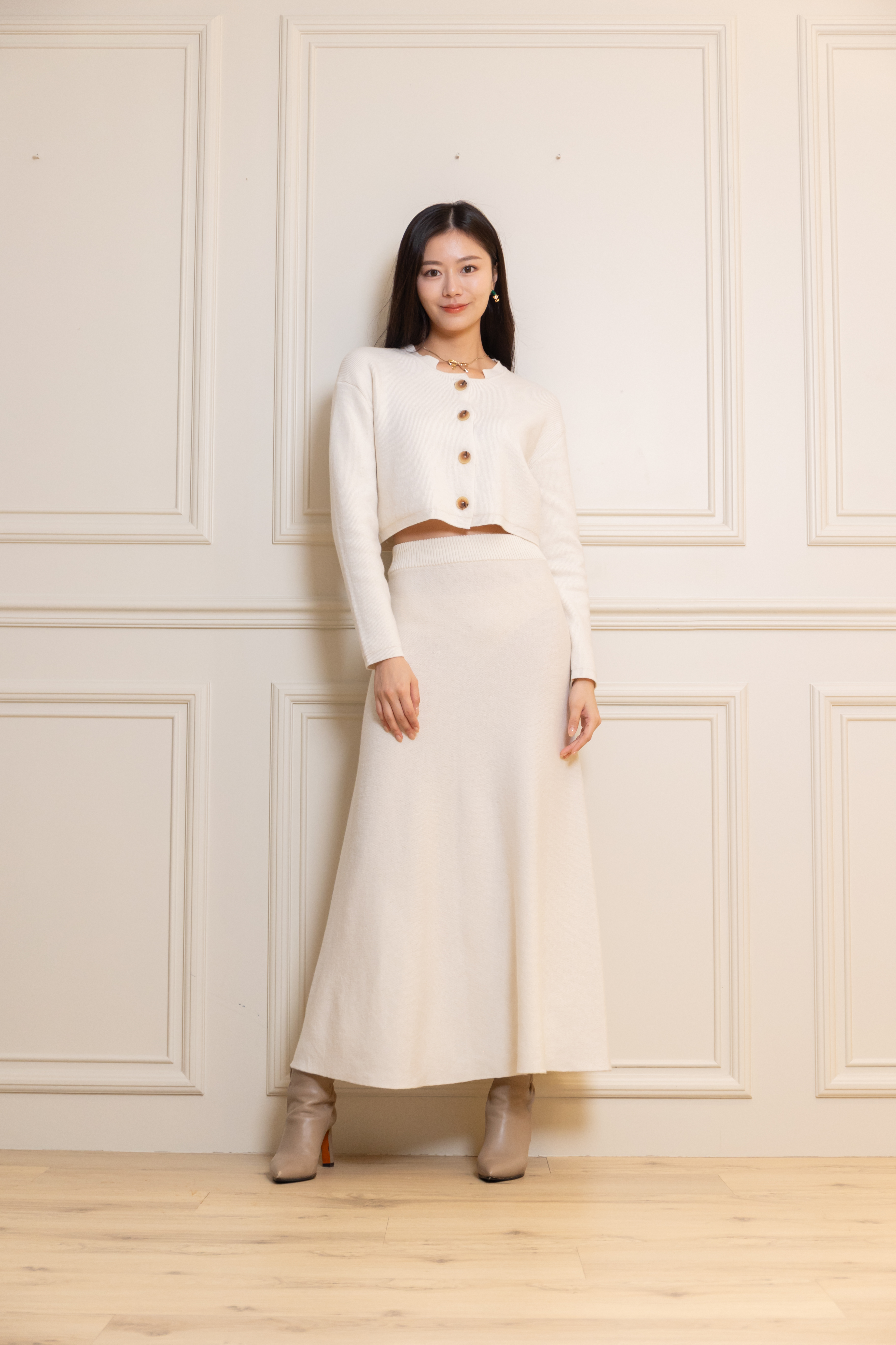 LIVIANA CONTI 羊絨針織裙(米白)