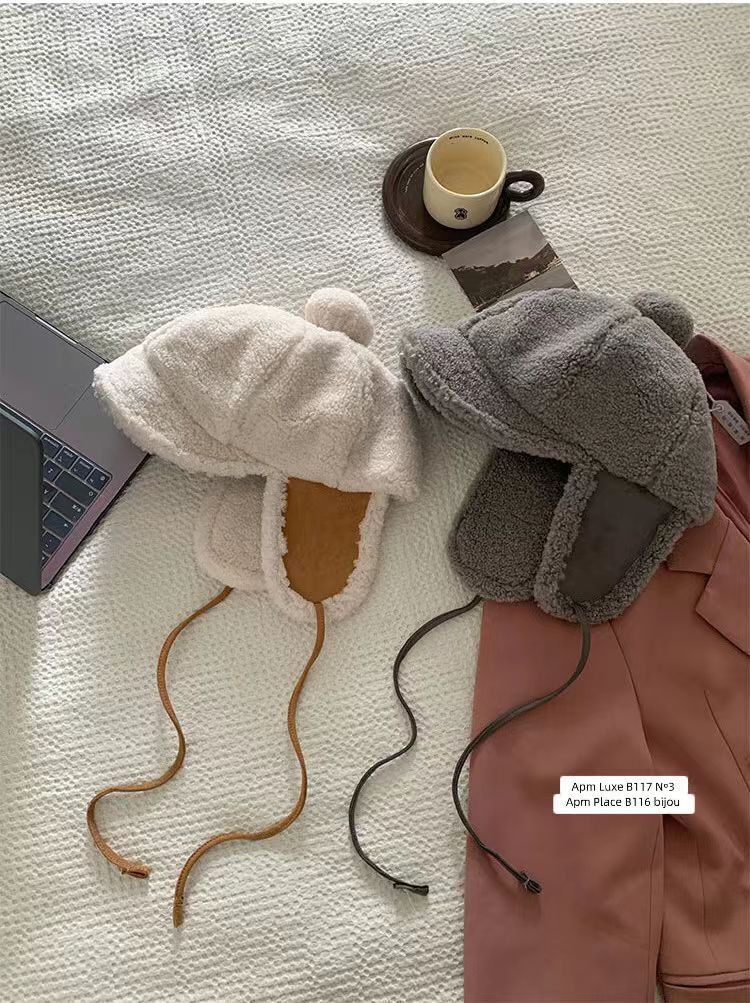 BN5333 羊羔毛麂皮飛行帽