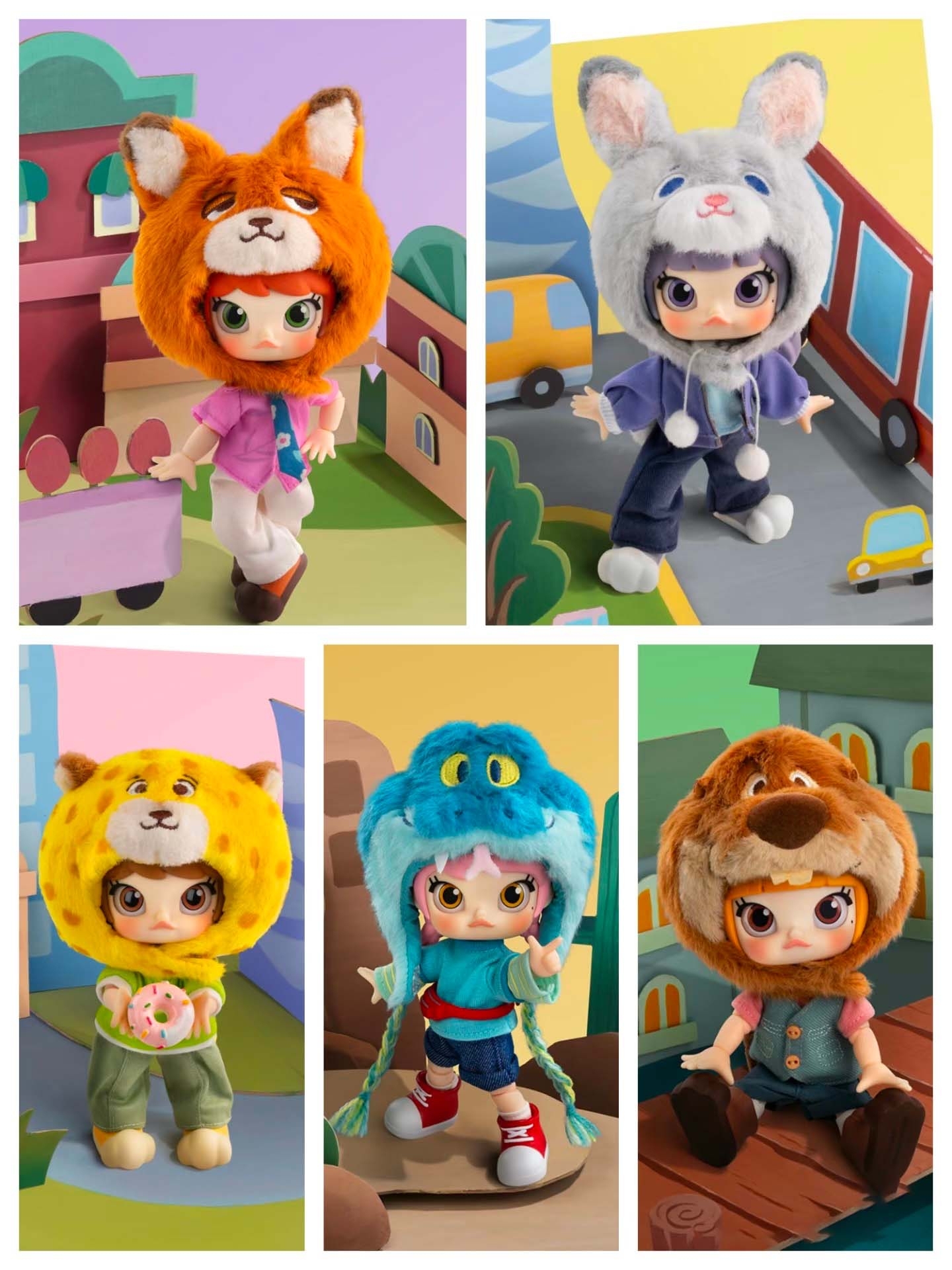 代購-泡泡瑪特 POP MART Molly 動物方程式 可動人偶  盲盒 單個盲盒/整盒4個