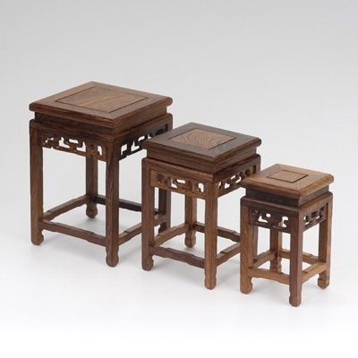 正方高腳雞翅木架