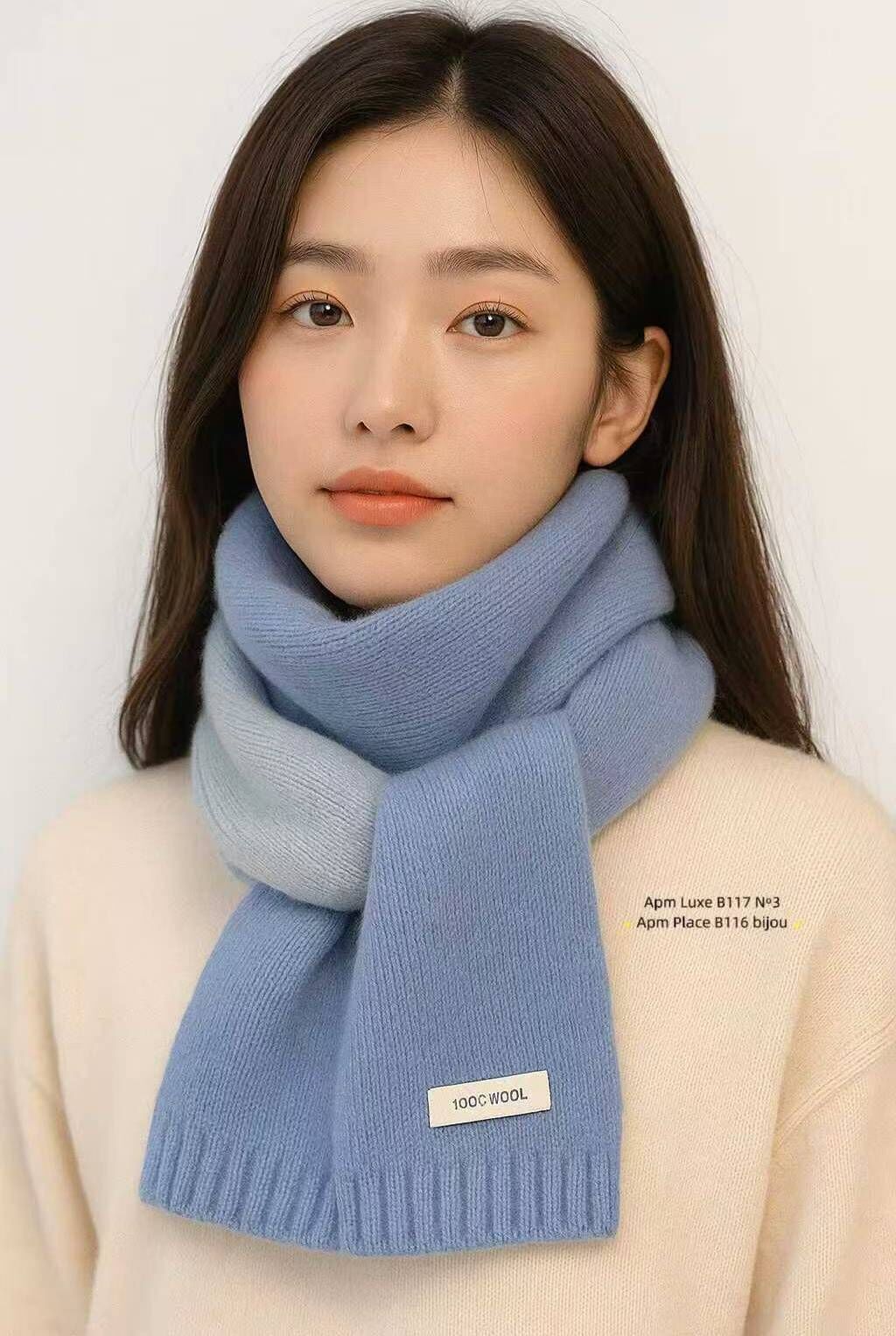 BN5344 層次漸變羊毛頸巾