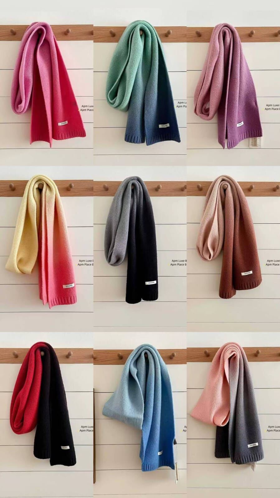 BN5344 層次漸變羊毛頸巾