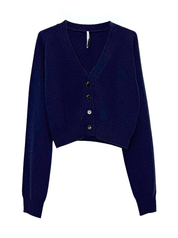 LIVIANA CONTI 羊絨針織小罩衫(深藍)