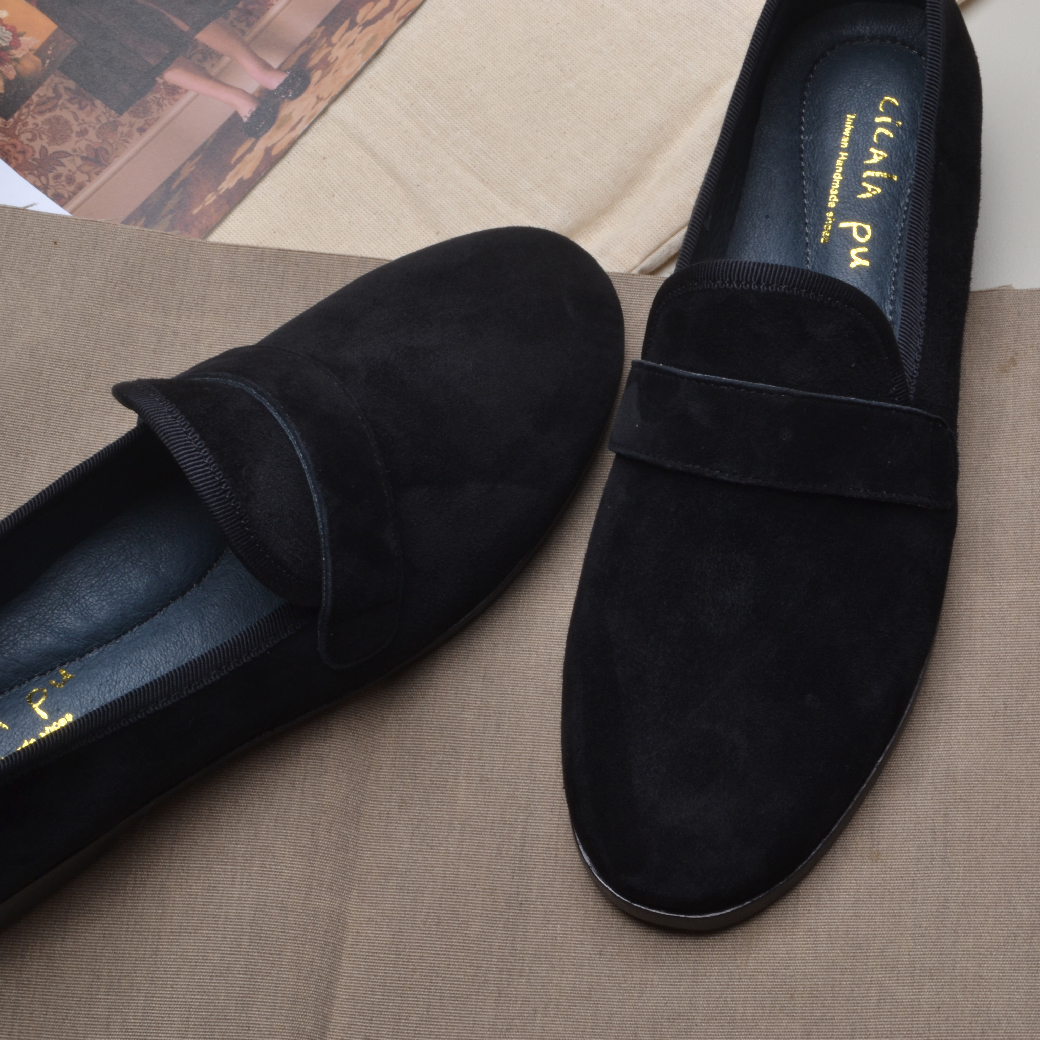 8917 氣質黑絨小牛皮 樂福鞋