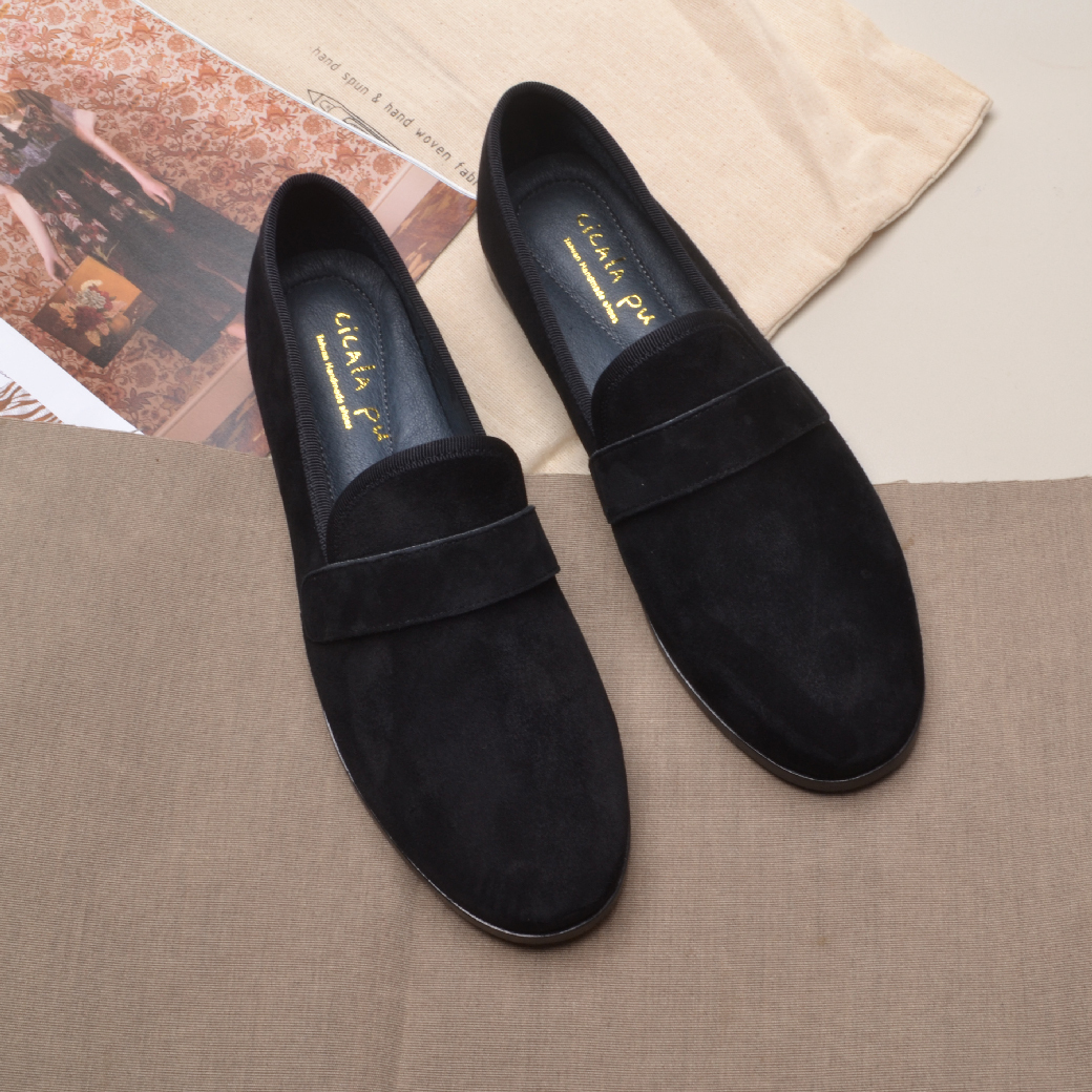 8917 氣質黑絨小牛皮 樂福鞋