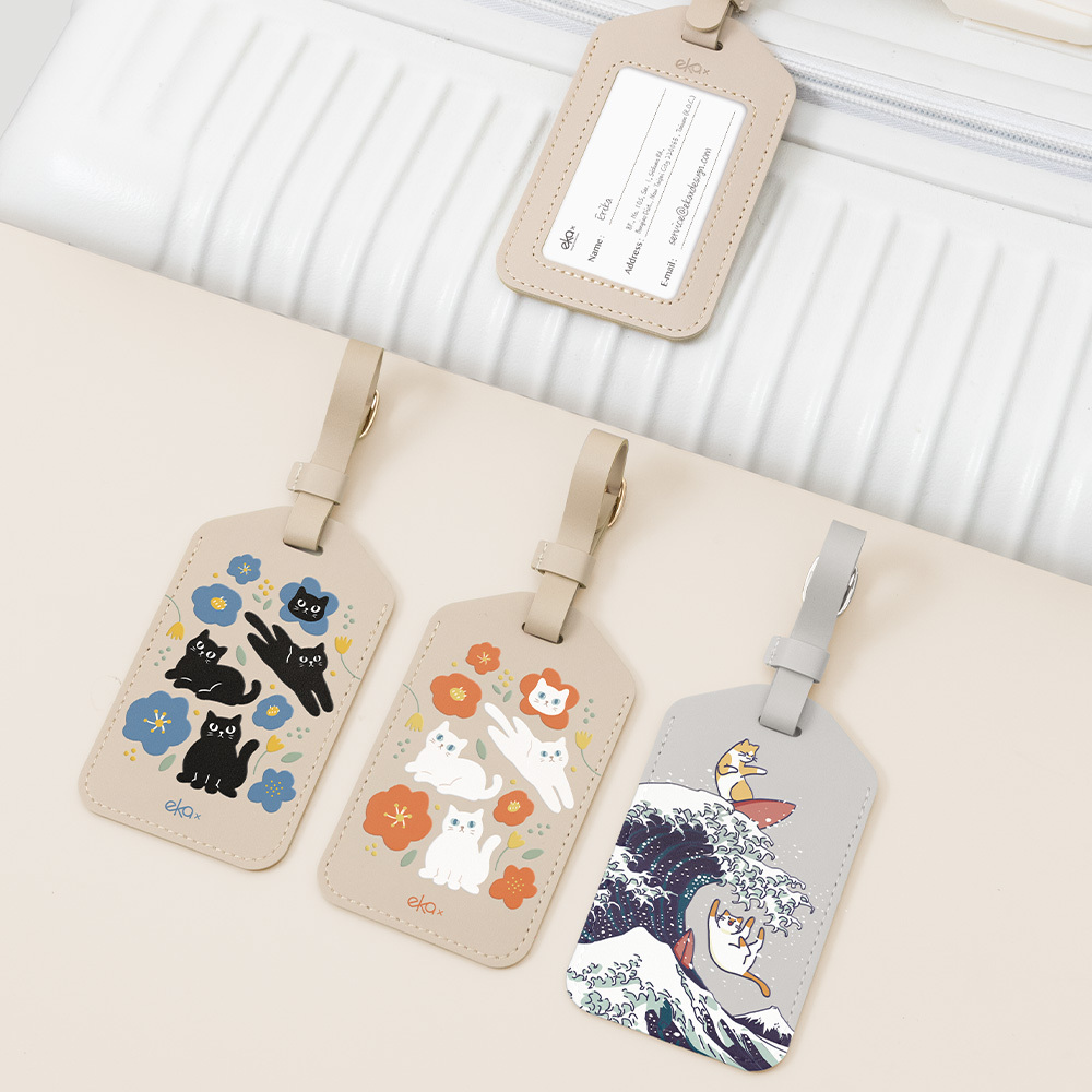 輕巧皮革行李吊牌