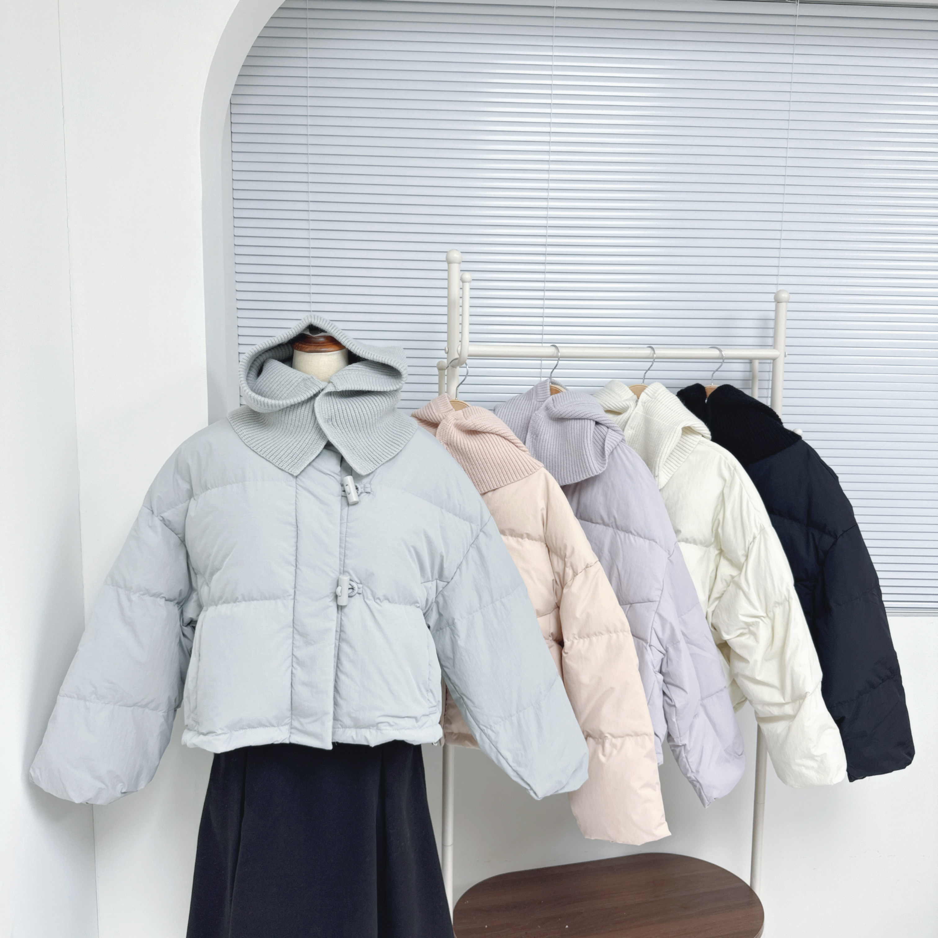 【Hoi2推介】可拆2in1冷帽頸巾短身羽絨