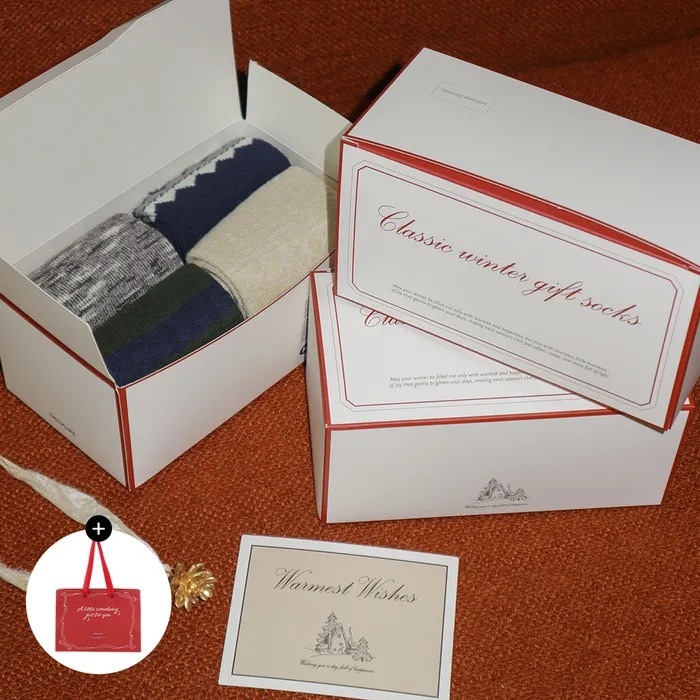 DAILYLIKE CLASSIC WINTER GIFT SOCKS MEN 4P SET