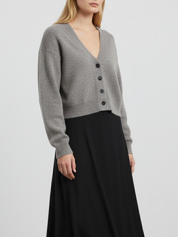 LIVIANA CONTI 羊絨針織小罩衫(可可)