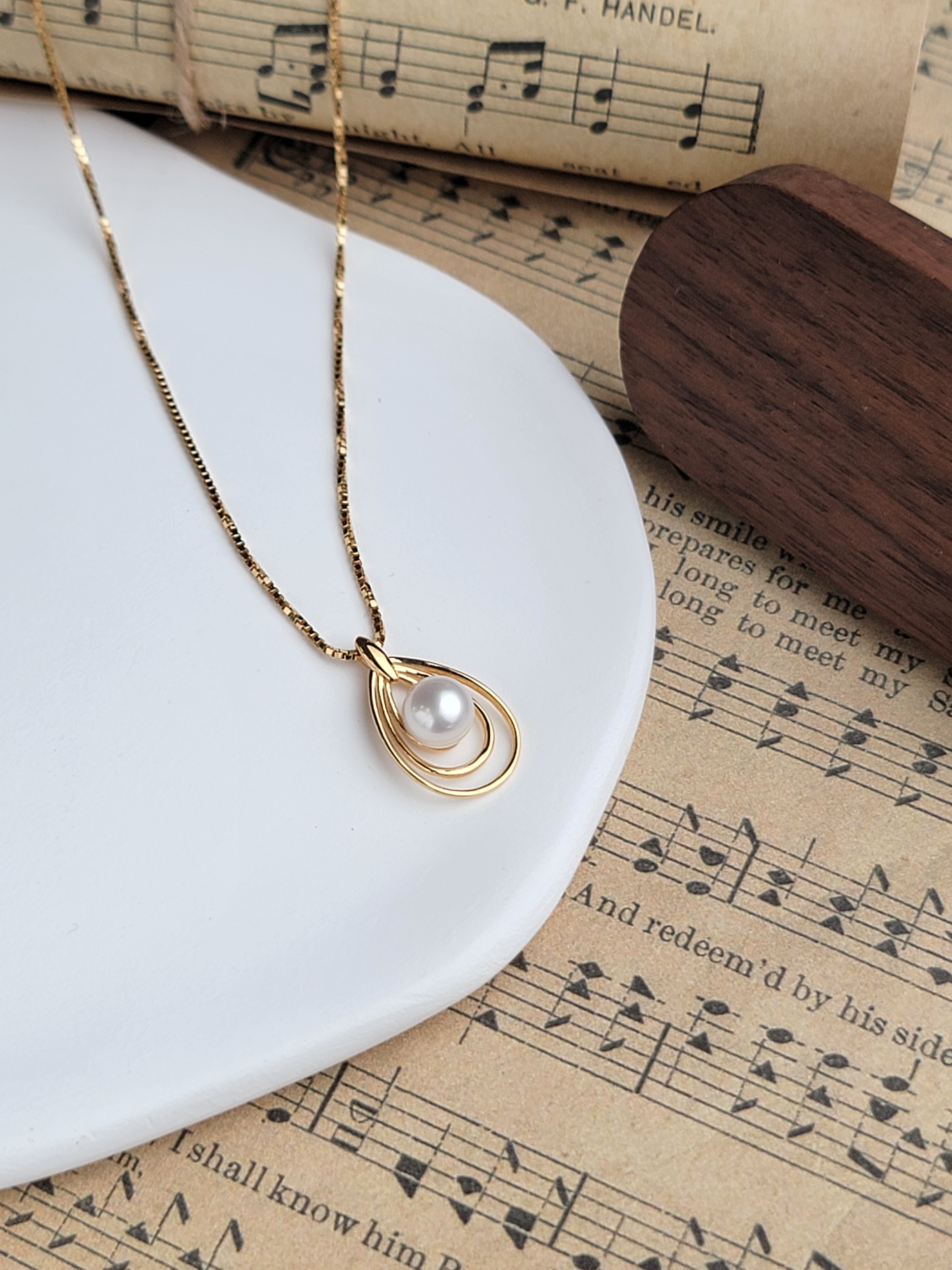 【me.luxe】SV18K日耀珍珠項鍊