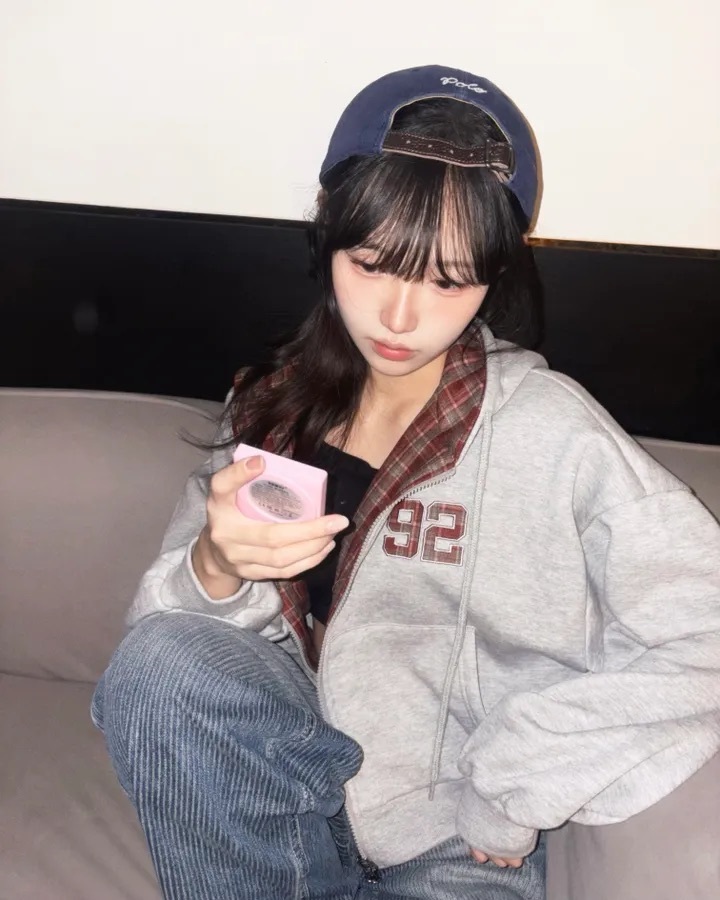 【優惠預訂】韓國92格紋連帽拉鍊外套（5色）