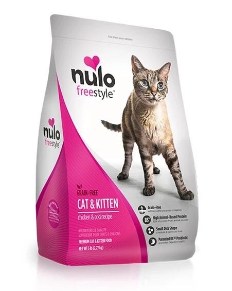 NULO Freestyle 無穀物高肉乾糧幼及成貓配方 (雞、鱈魚) 12lb