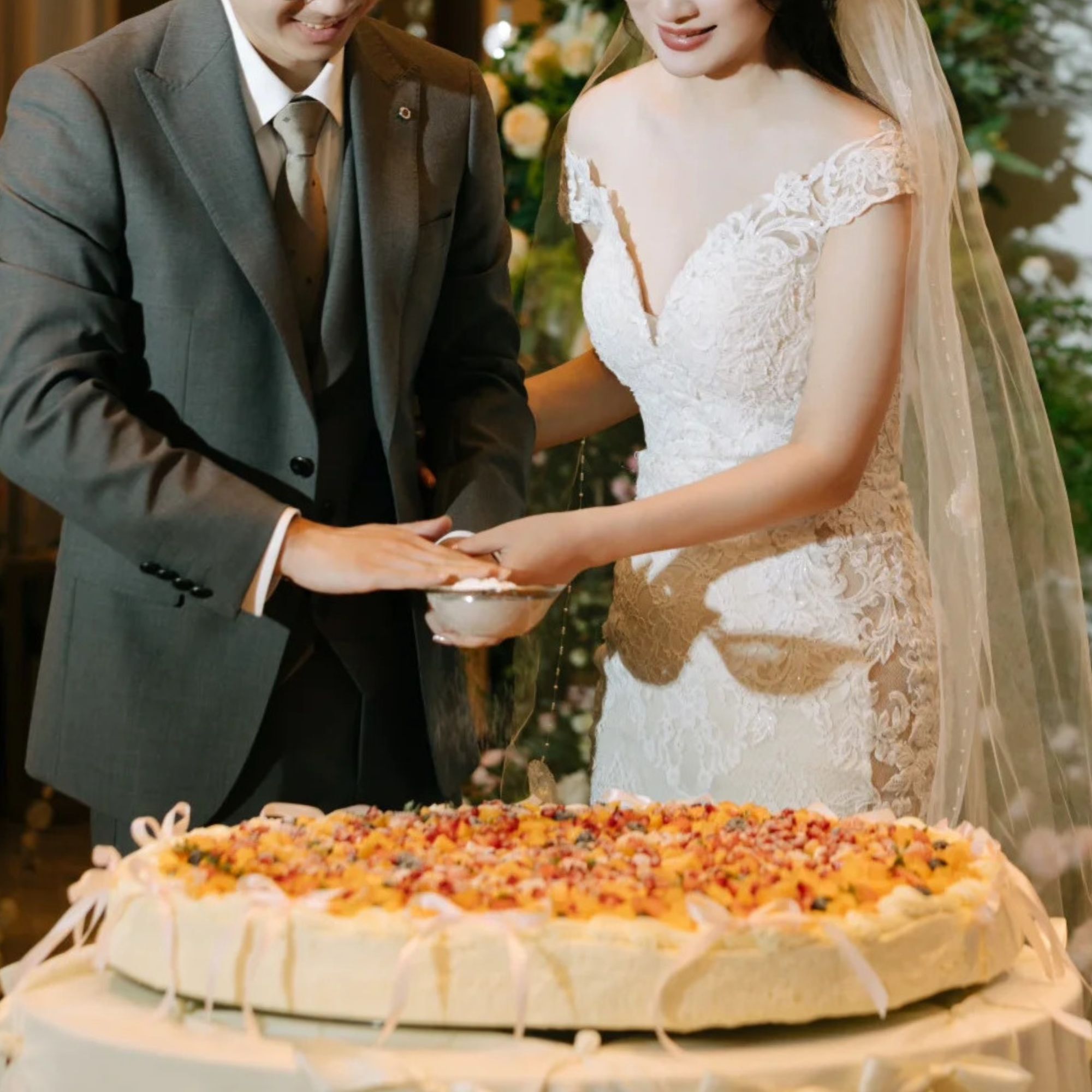 Vintage Mango Chiffon Table Cake