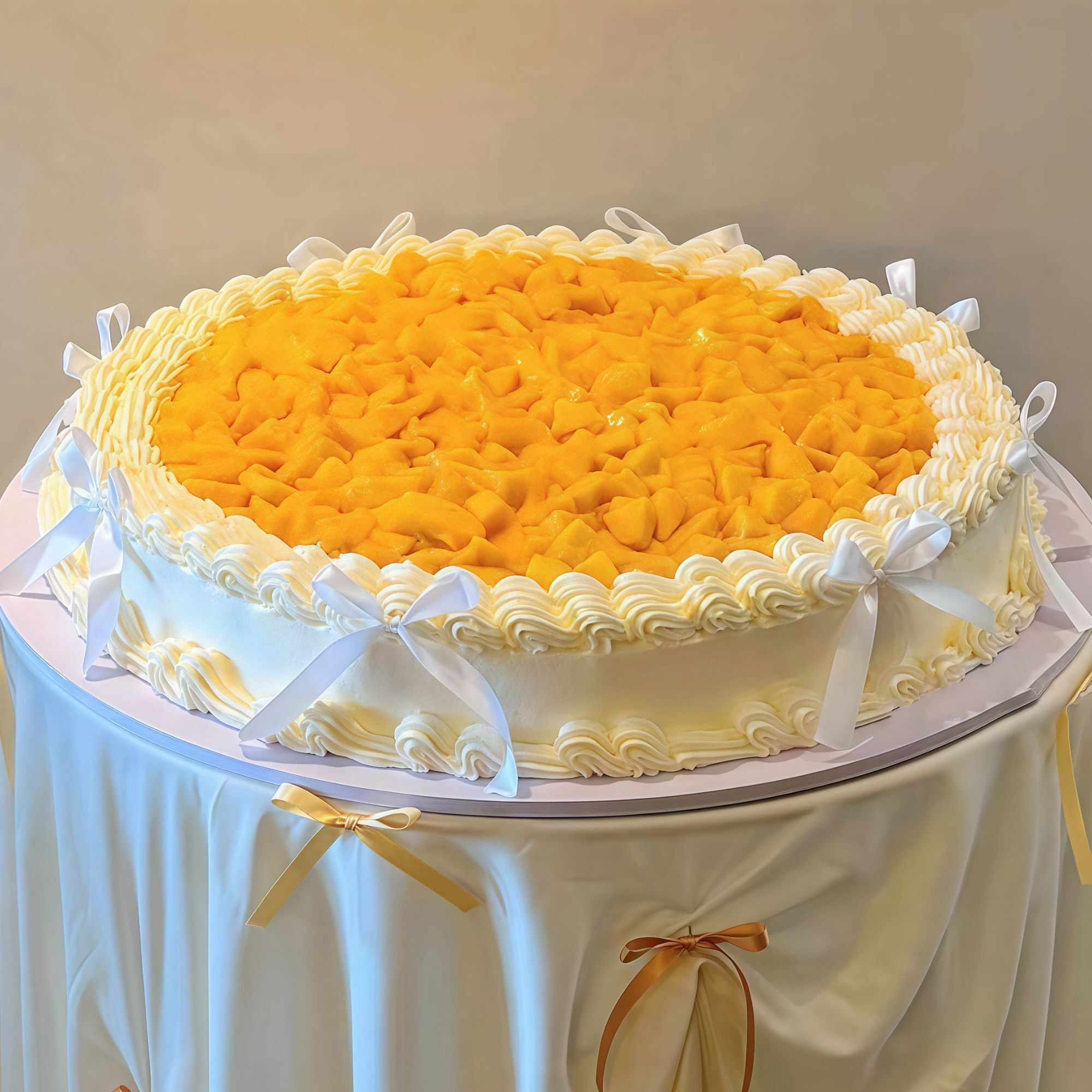 Vintage Mango Chiffon Table Cake