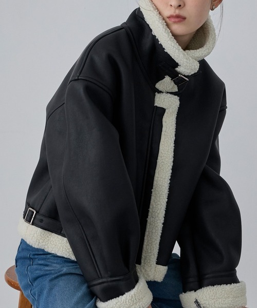 #現貨 🇯🇵日本 25秋冬 nui nullu 2WAY 短版皮革毛毛外套