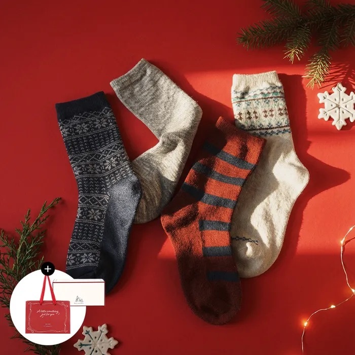 DAILYLIKE CLASSIC WINTER GIFT SOCKS WOMEN 4P SET
