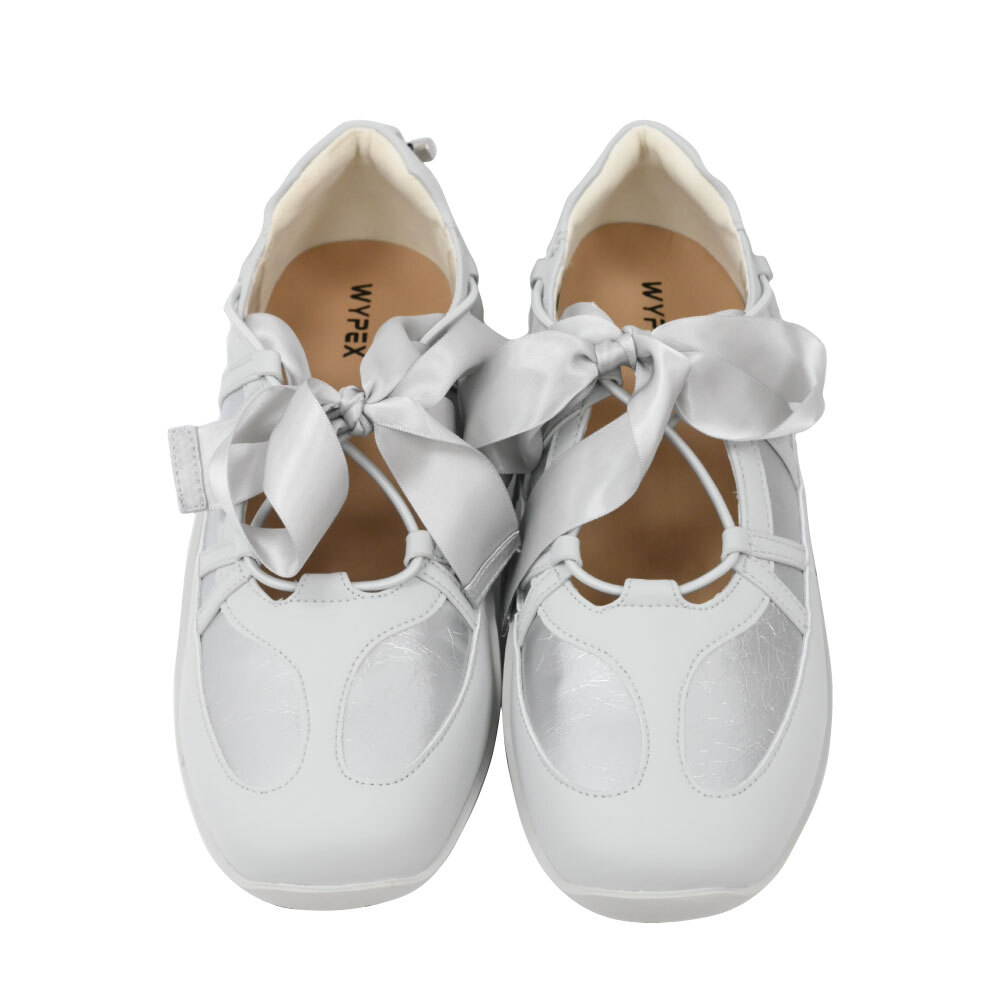 現貨 白40 銀 40 蝴蝶結緞帶運動瑪莉珍鞋 -2色