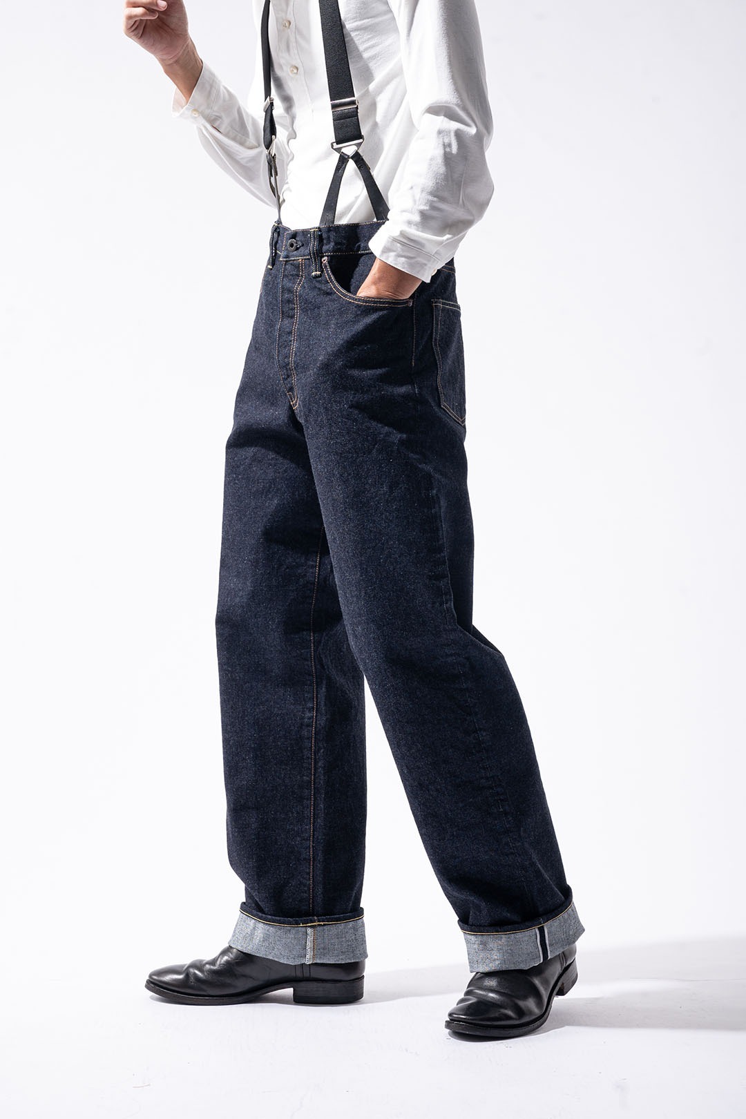 Black Sign 14oz BS Denim Pants Wide Straight / Dark Indigo