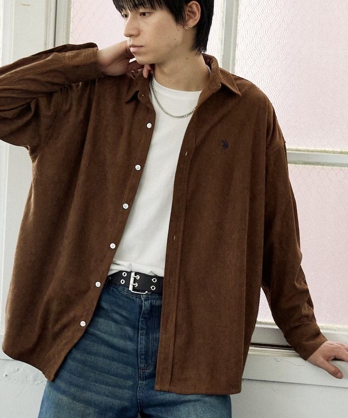 【預購】U.S. POLO ASSN. 燈心絨外搭襯衫 4色 3101291600011