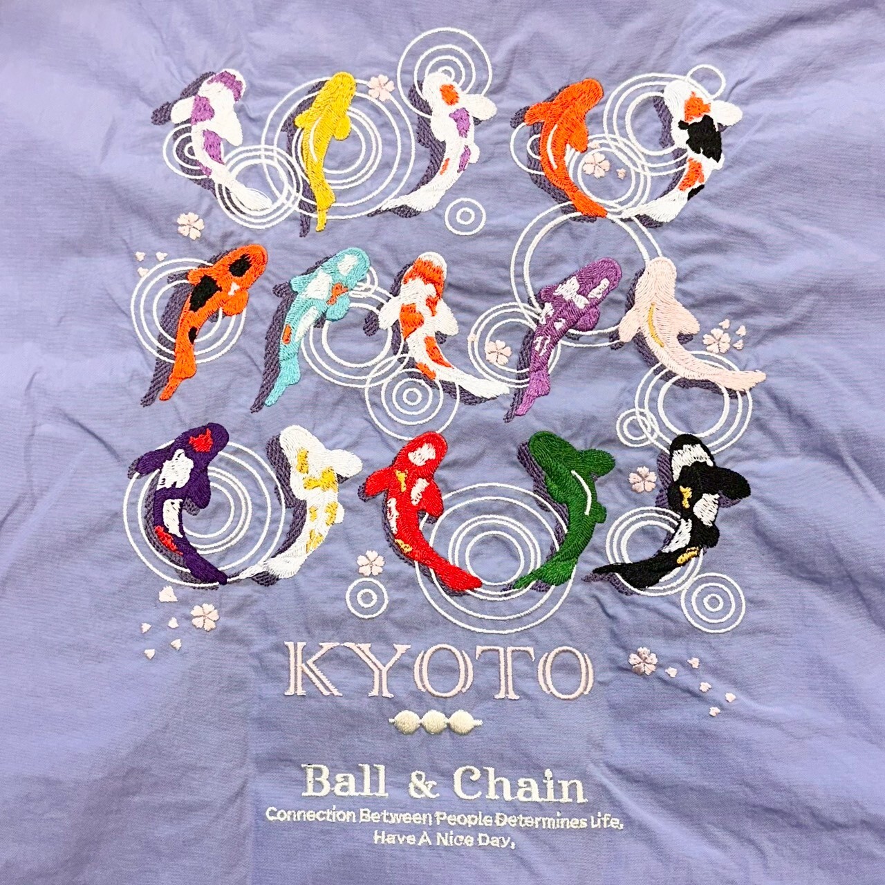 Ball＆Chain 刺繡環保購物袋 M號 - 紫 (30102026)