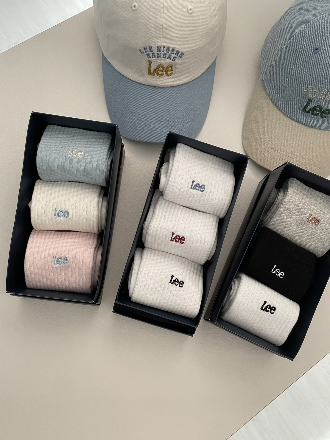 韓國 LEE 襪子 三色襪套組 (3colors)