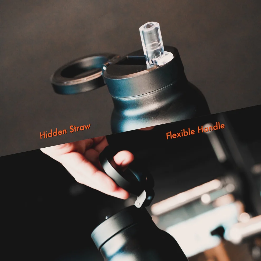 FLEXER8 Magnetic Vacuum Water Bottle 24oz(With Magnetic Sticker)