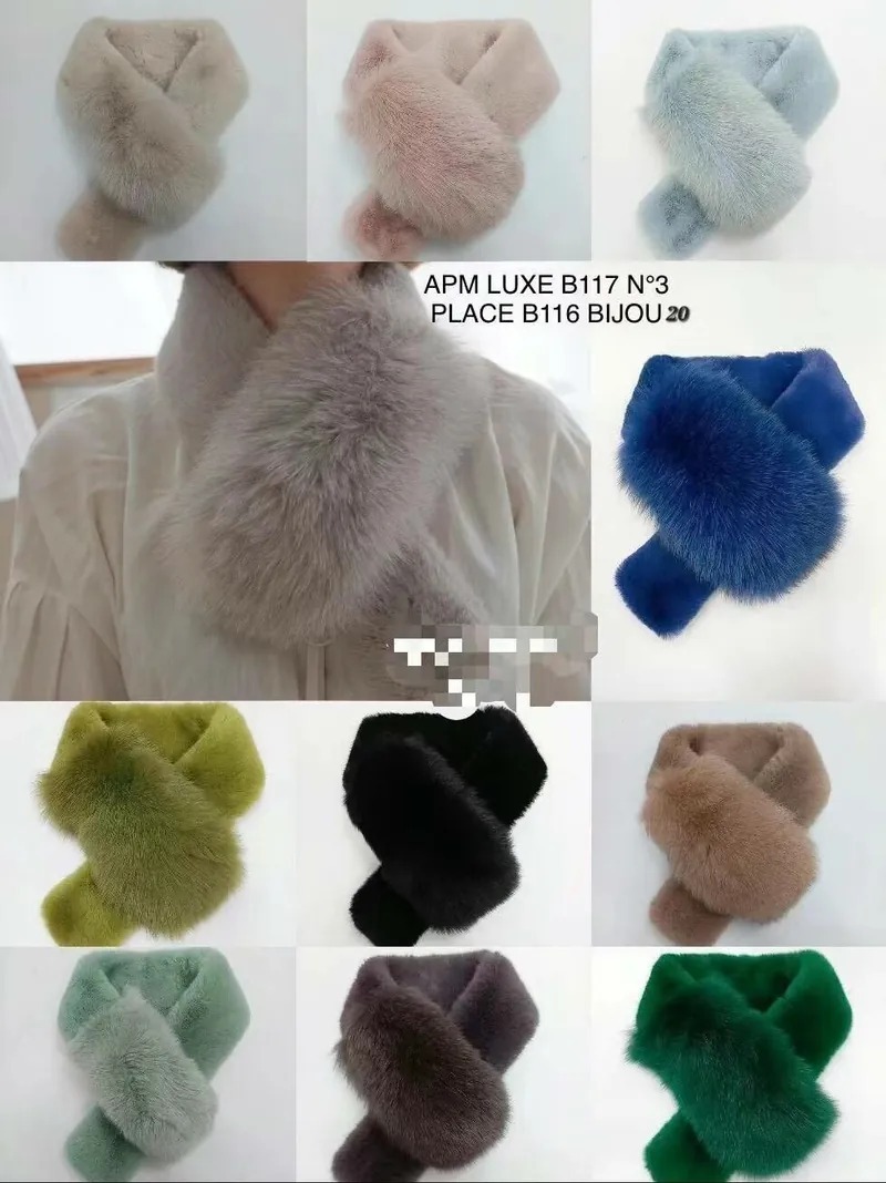 BN5349 毛毛單色雙面頸巾