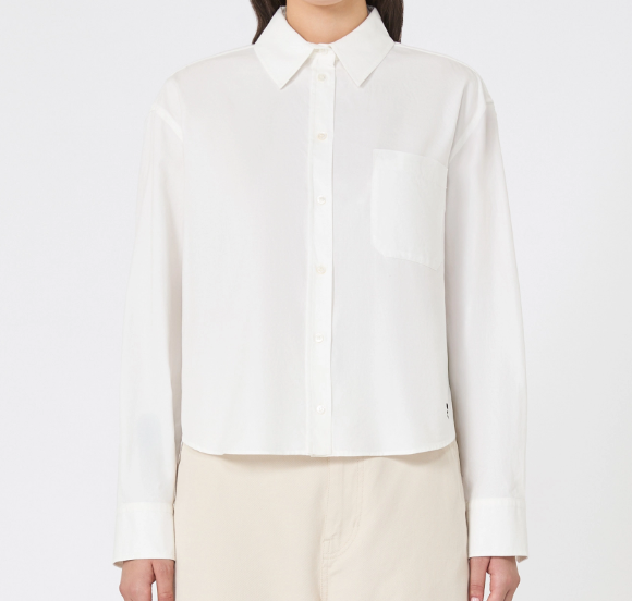 1LN0902-158 MAX MARA Weekend Cotton Oxford shirt - White #5116115106001 - NUORO (C-BR-E)