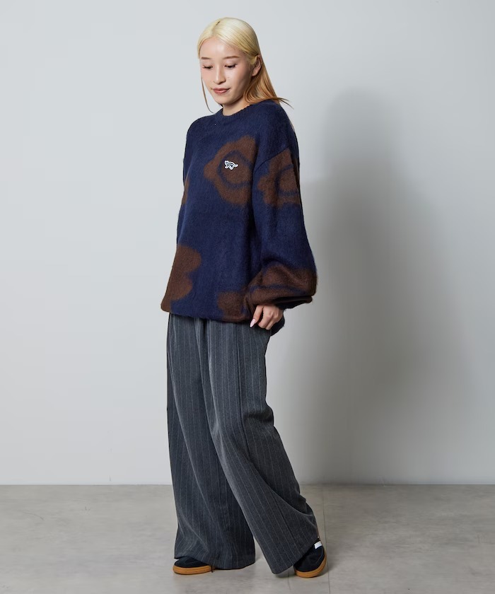 【預購】CHOW DOWN 花花 海馬毛長袖上衣 3色 1231180200001