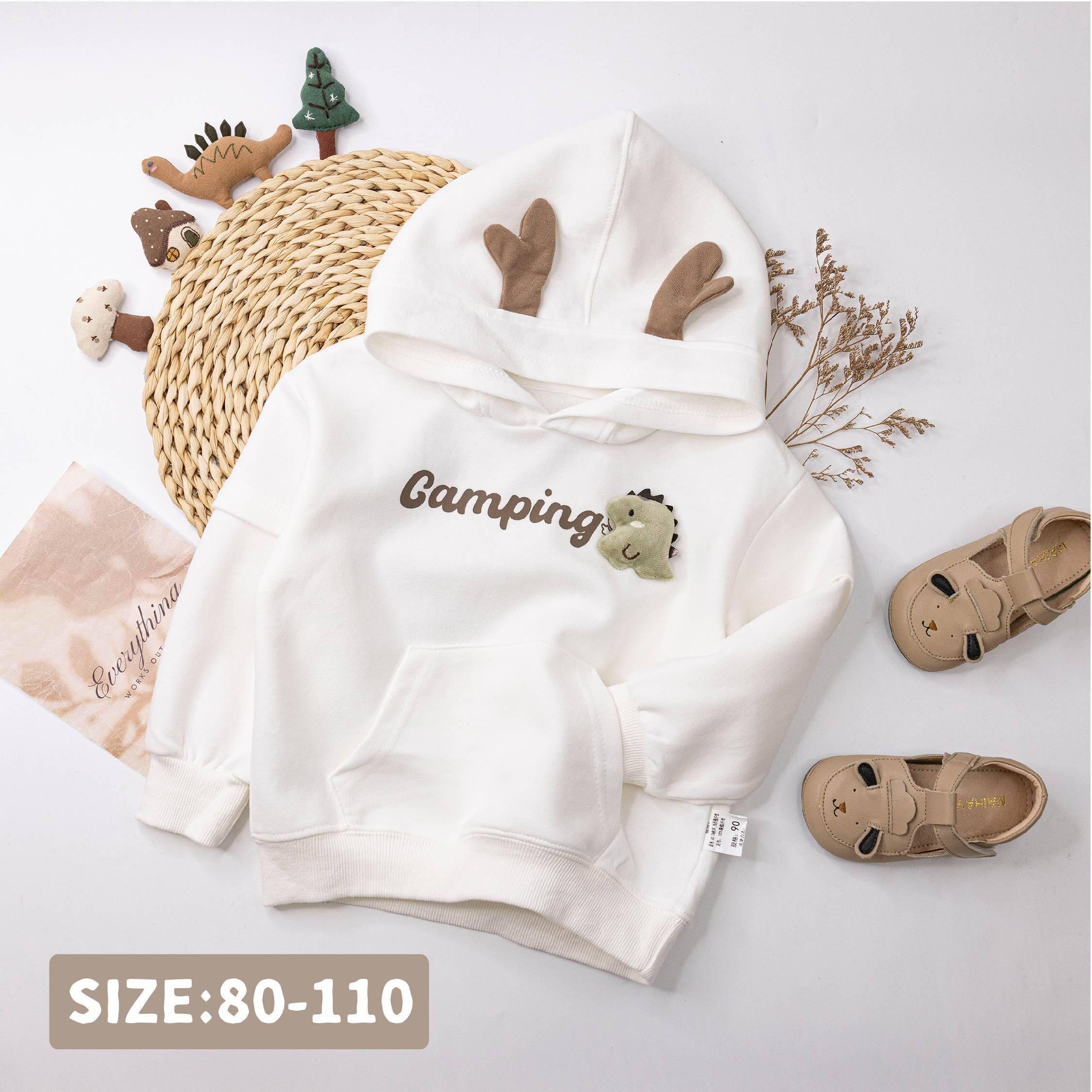 【H55584】Q萌立體恐龍連帽上衣/帽T