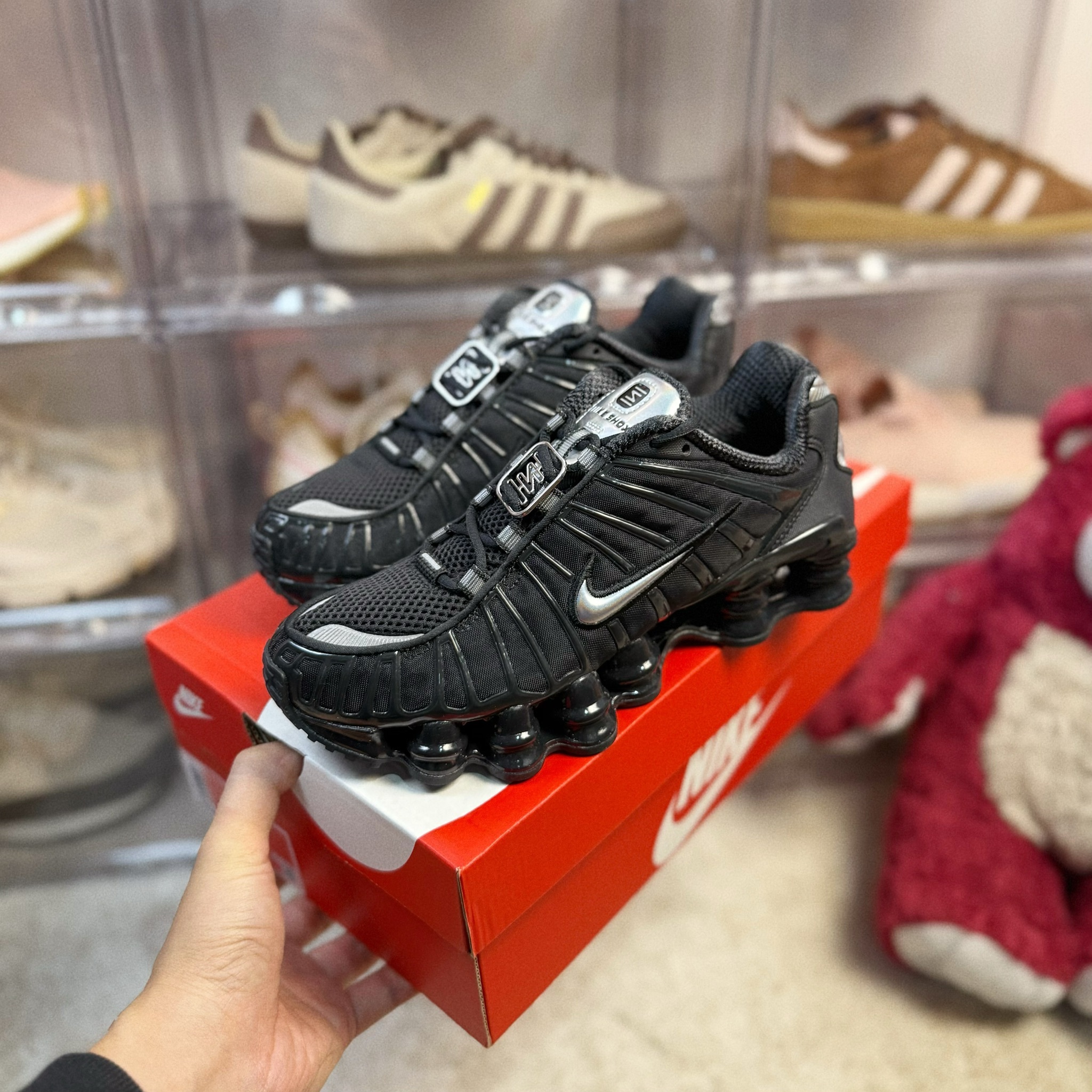 Nike Shox TL 歐洲限定 金屬銀黑 反光 黑色 全黑化 厚底 彈簧鞋 IB7704-001