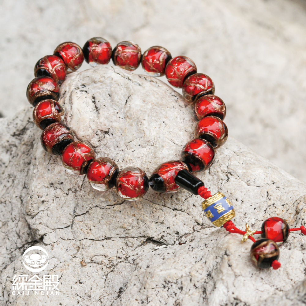 琉璃香灰避邪手鍊-紅12mm｜貴人｜姻緣｜手工｜庇護｜緩解情緒｜過爐加持【綵金殿】
