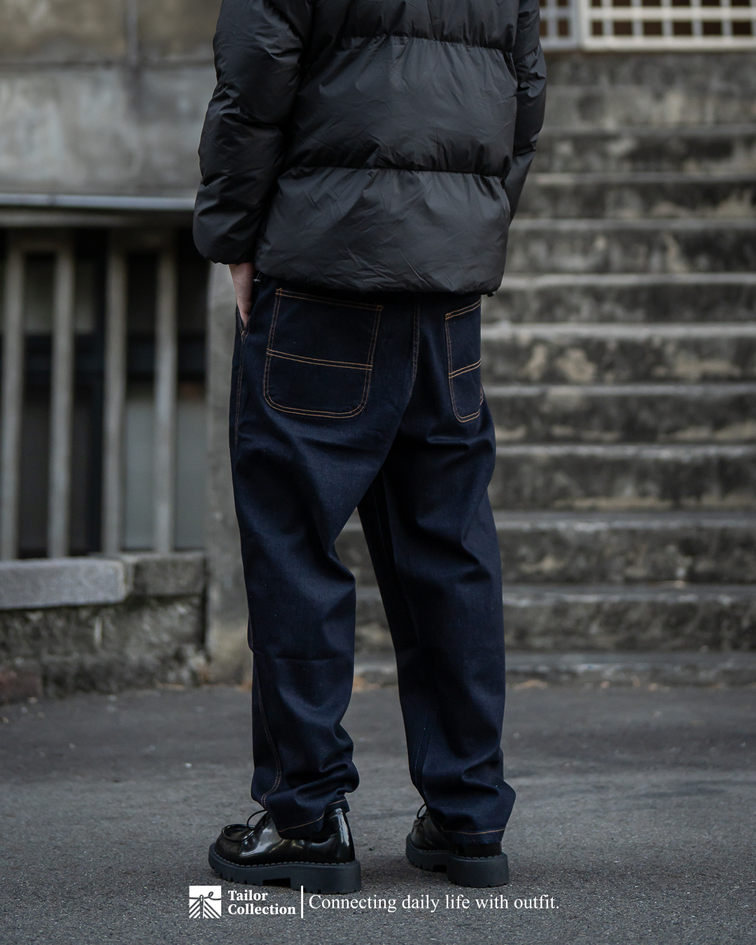 #現貨 Tailor collection 彈力 涼感錐形牛仔原色褲 日系感 寬鬆 COOLMAX 涼感 台灣製造 5176