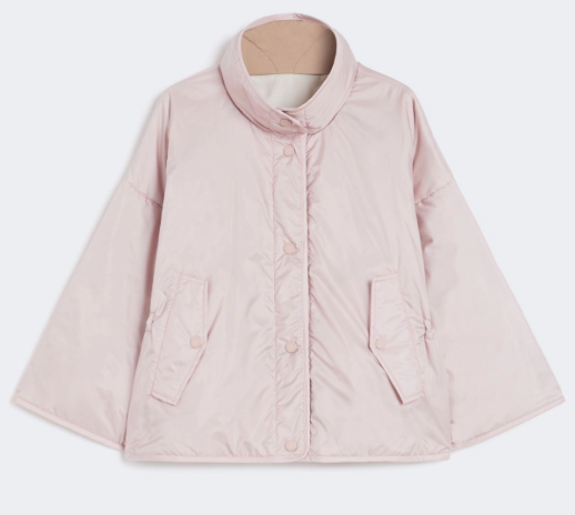 1LN0902-154 MAX MARA Reversible Water-Repellent Canvas Jacket - Powder # WE5486015106019 (C-BR-E)