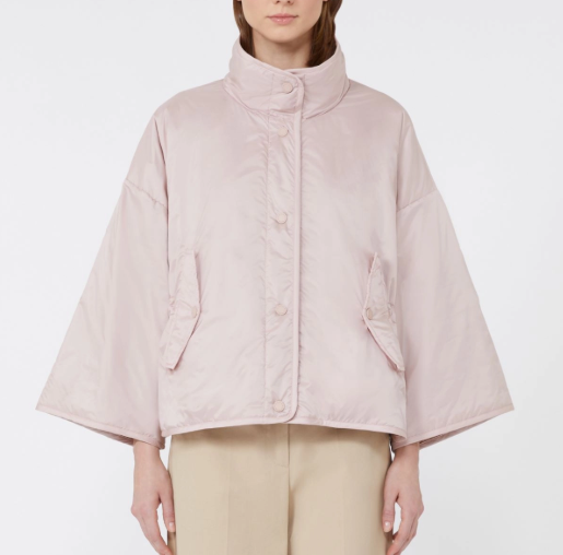 1LN0902-154 MAX MARA Reversible Water-Repellent Canvas Jacket - Powder # WE5486015106019 (C-BR-E)